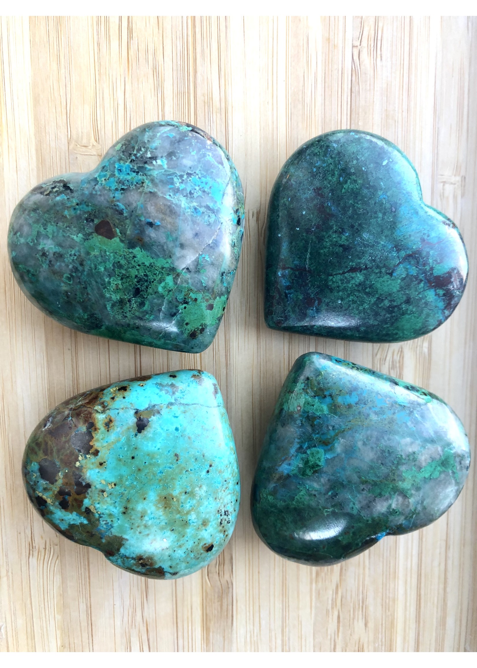 cute puffy heart chrysocolla, restore self-confidence and bring joy, absorb negative emotions by eliminating fears