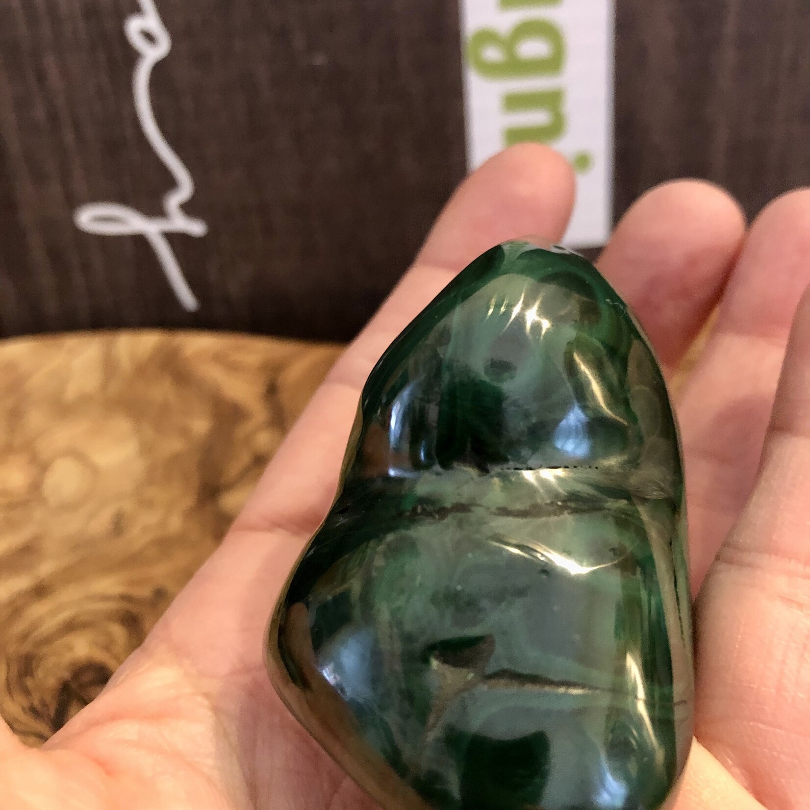 pretty malachite freeform, used for meditation and dream interpretation
