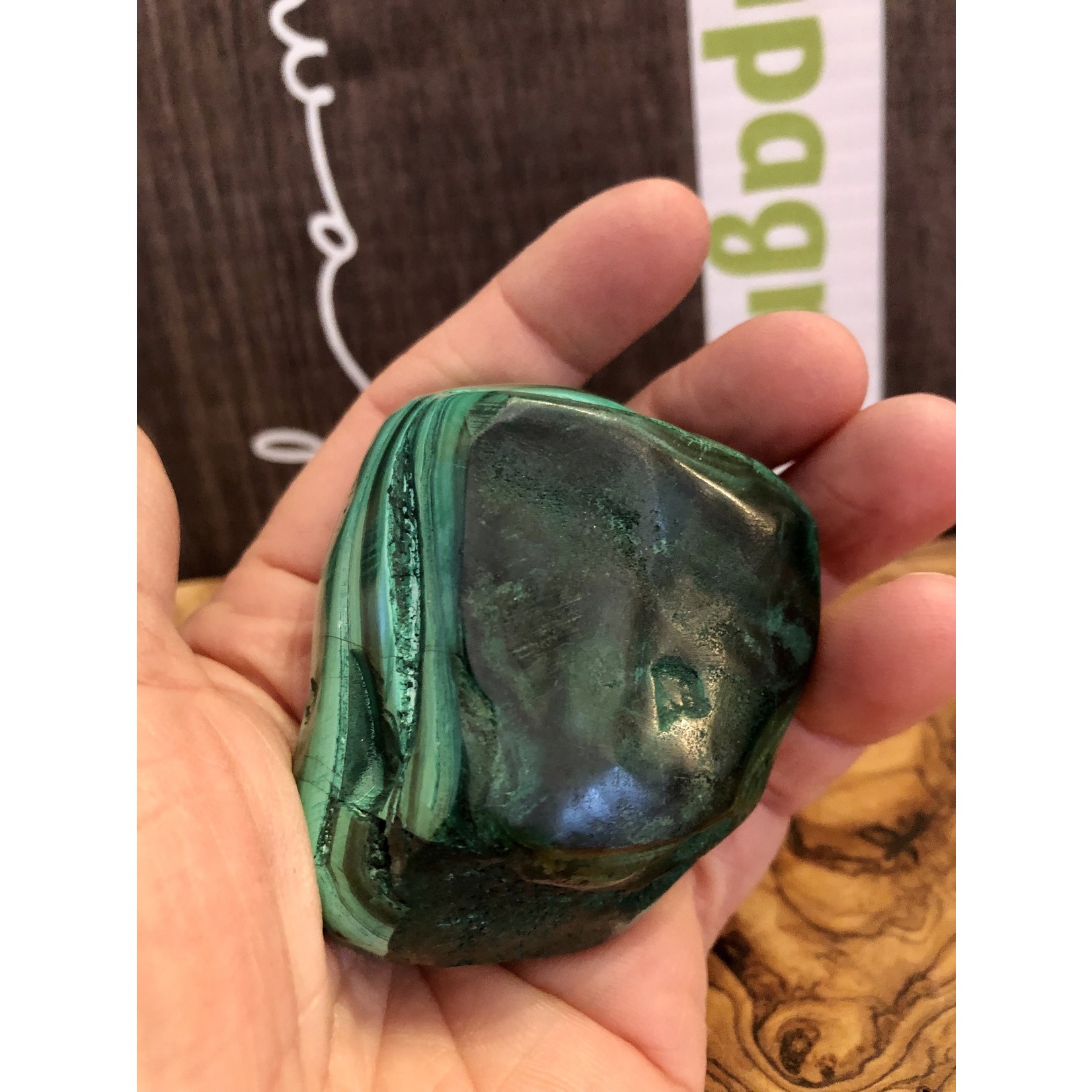 energizing malachite free form, it improves self-confidence