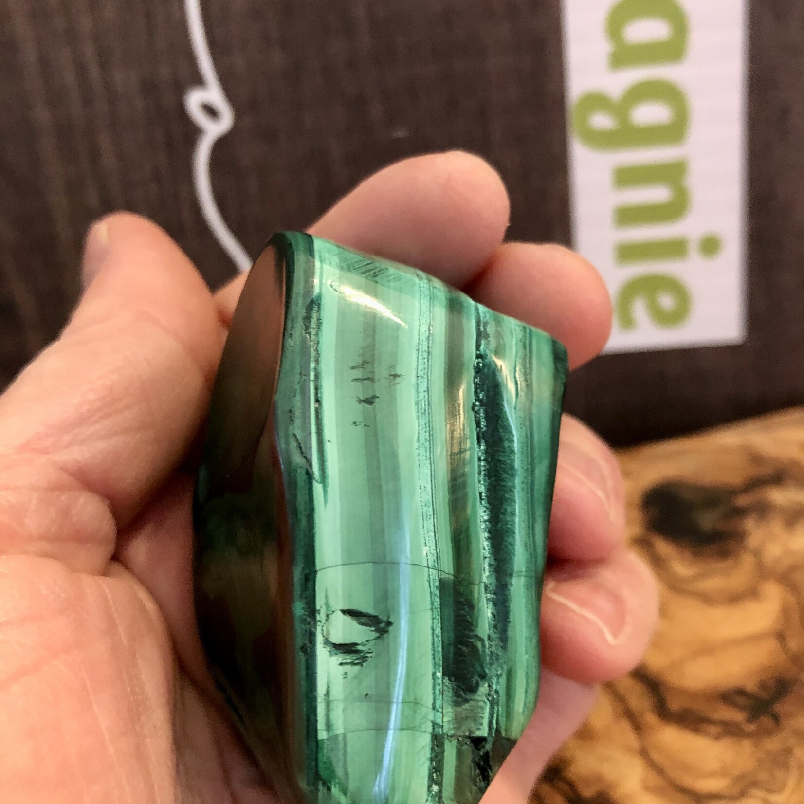energizing malachite free form, it improves self-confidence