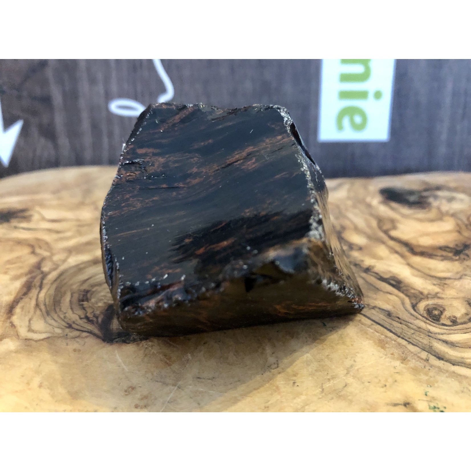 beautiful mahogany obsidian polished, used to relieve various types of pain such as muscle aches or cramps