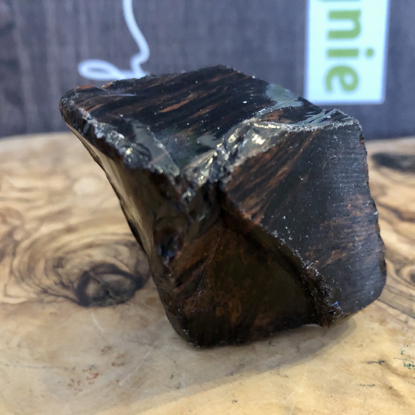 beautiful mahogany obsidian polished, used to relieve various types of pain such as muscle aches or cramps