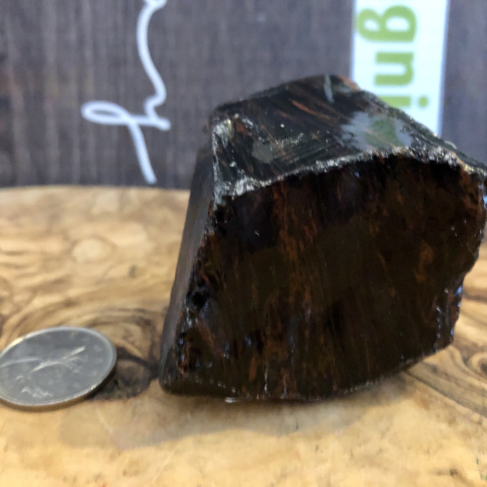 beautiful mahogany obsidian polished, used to relieve various types of pain such as muscle aches or cramps