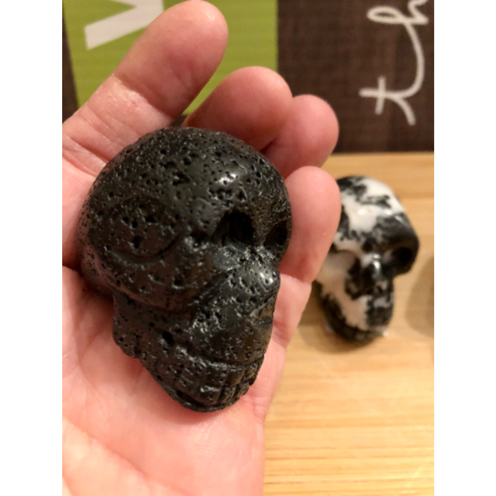 perfect skull stone, lava stone, tiger calcite, known for their healing and healing vibrations, on the physical, mental and spiritual levels