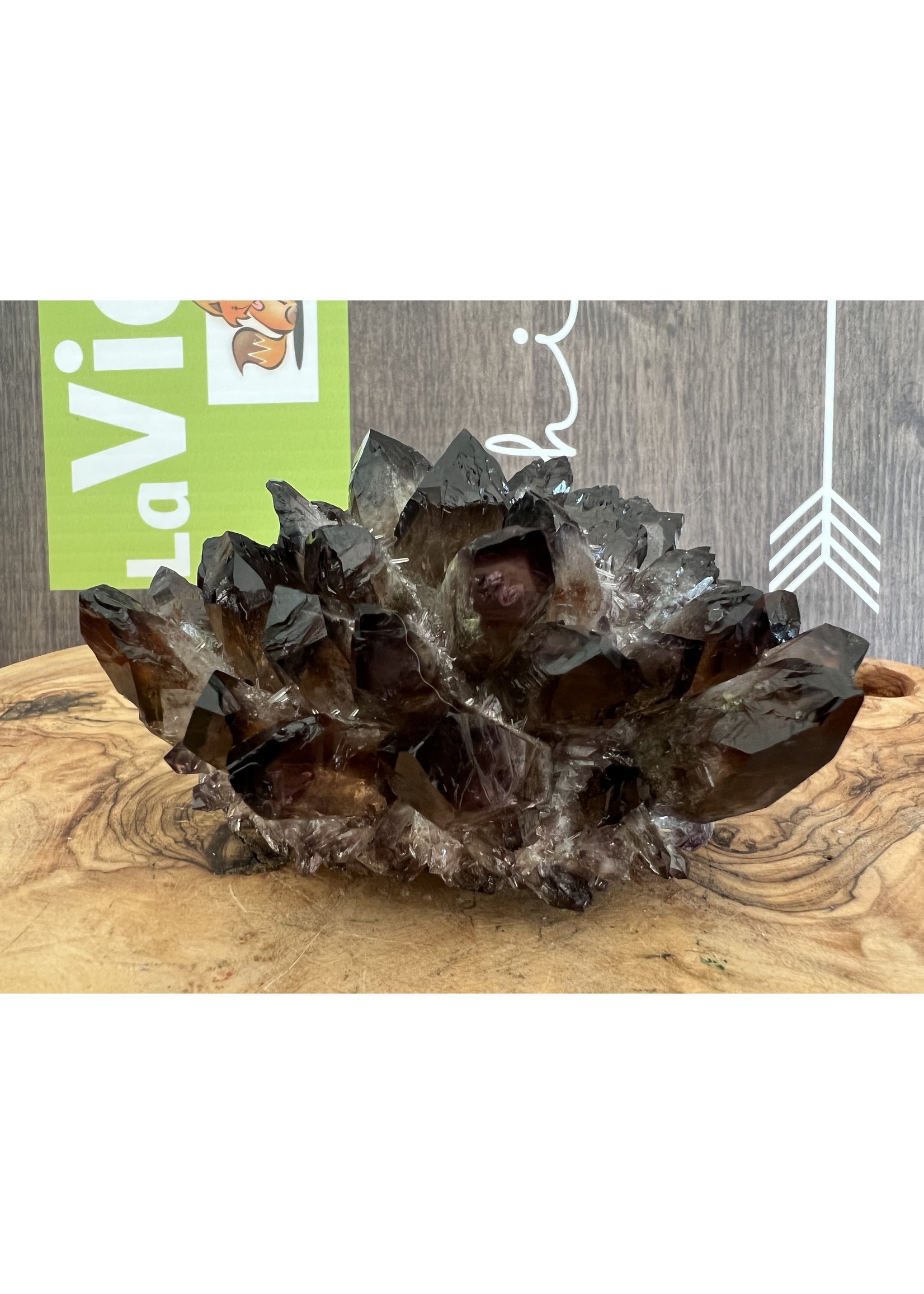 smoky quartz cluster, black quartz, effective against stress and helping to overcome difficult times
