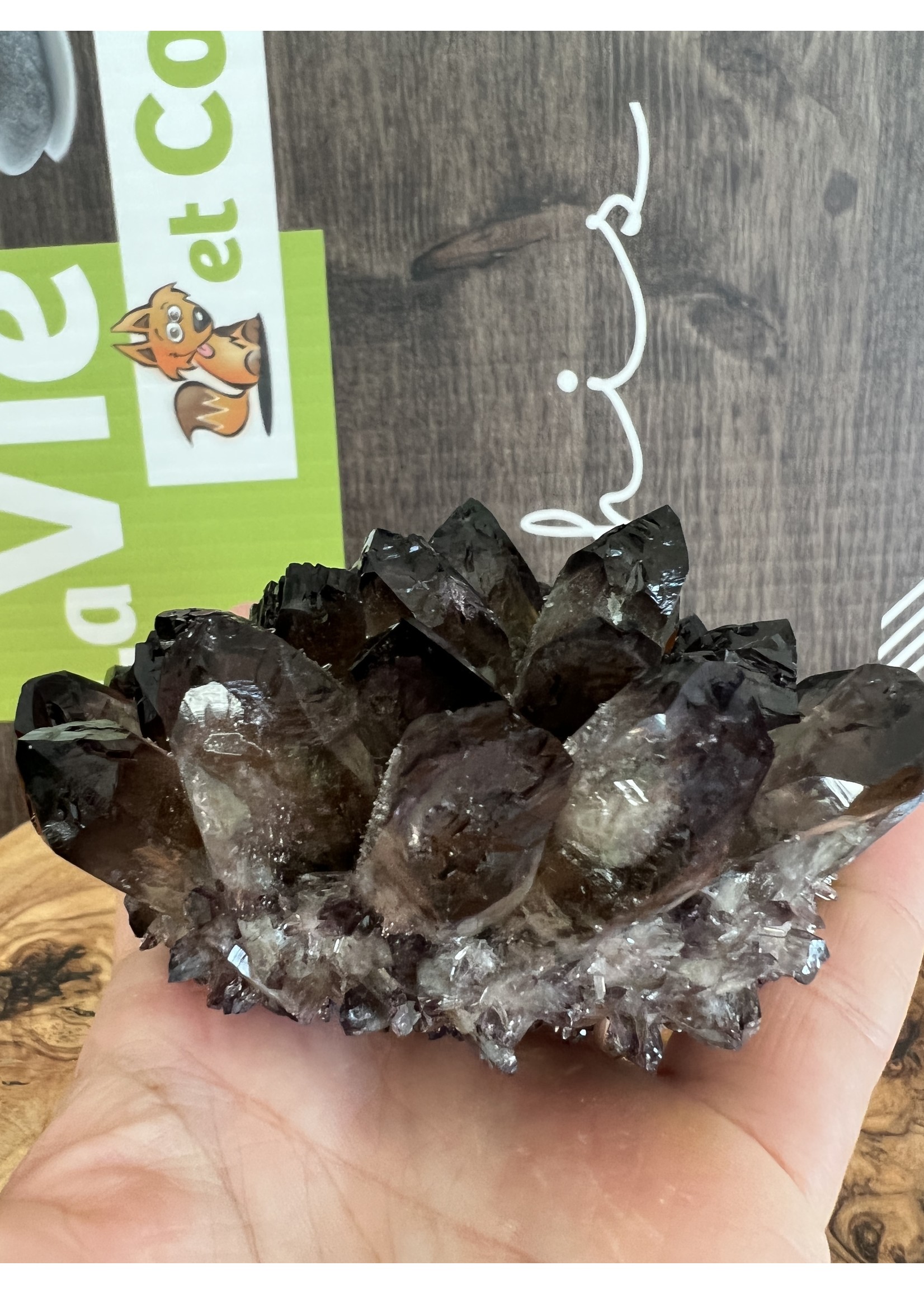 smoky quartz cluster, black quartz, effective against stress and helping to overcome difficult times