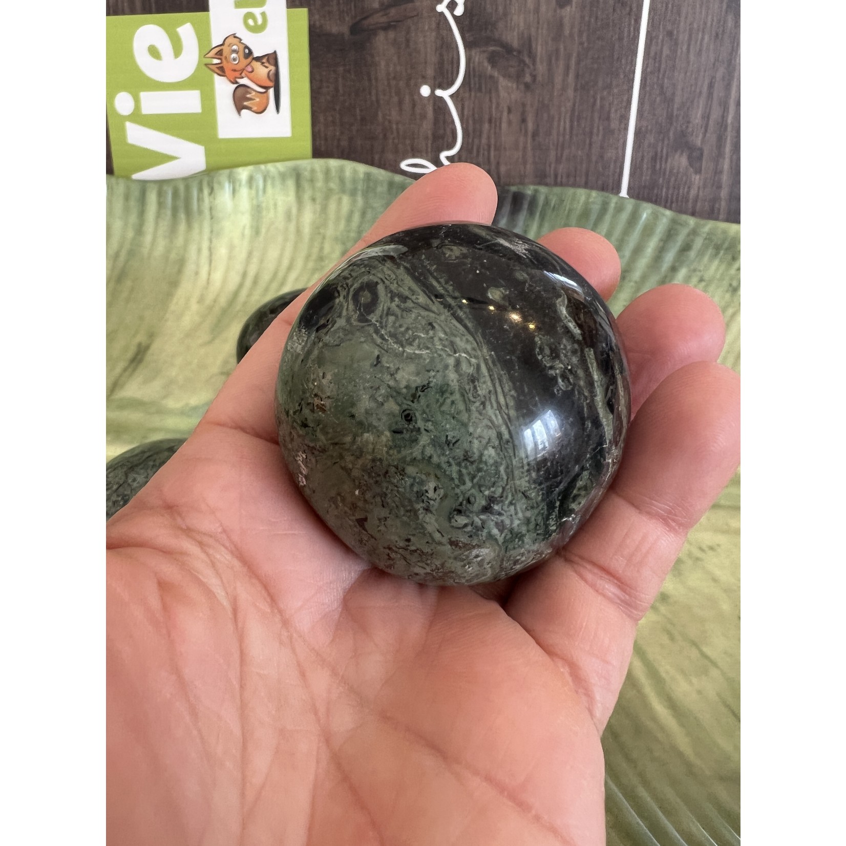 Puffy Kambaba Jasper Pebble- For Mindfulness, Living in the Moment, and Stress Relief