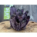 quartz fantôme violet en grappe