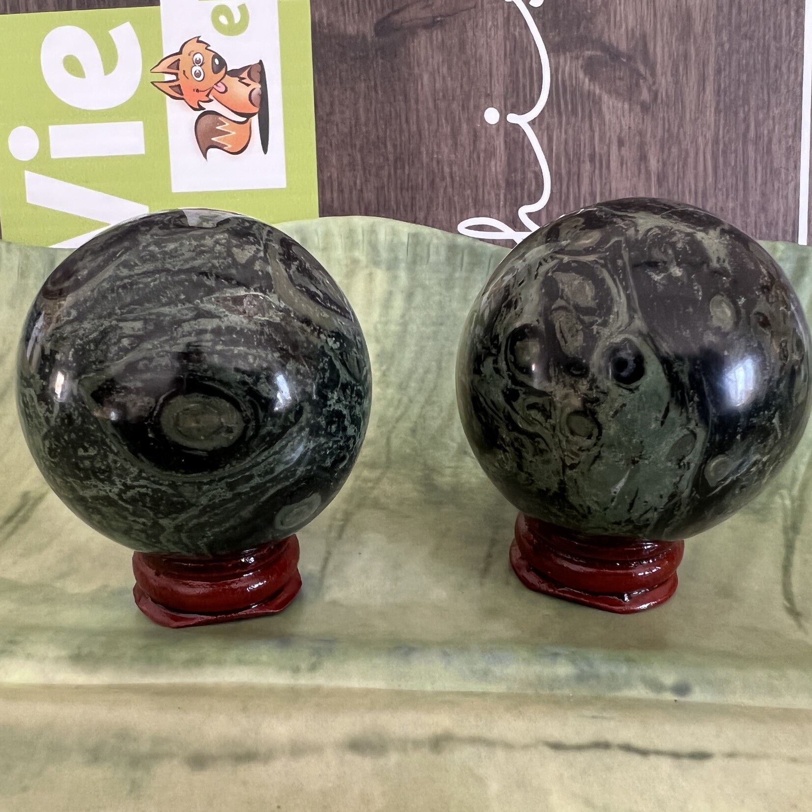 Graceful Kambaba Jasper Sphere- Cultivate Mindfulness, Release Stress, and Live in the Now