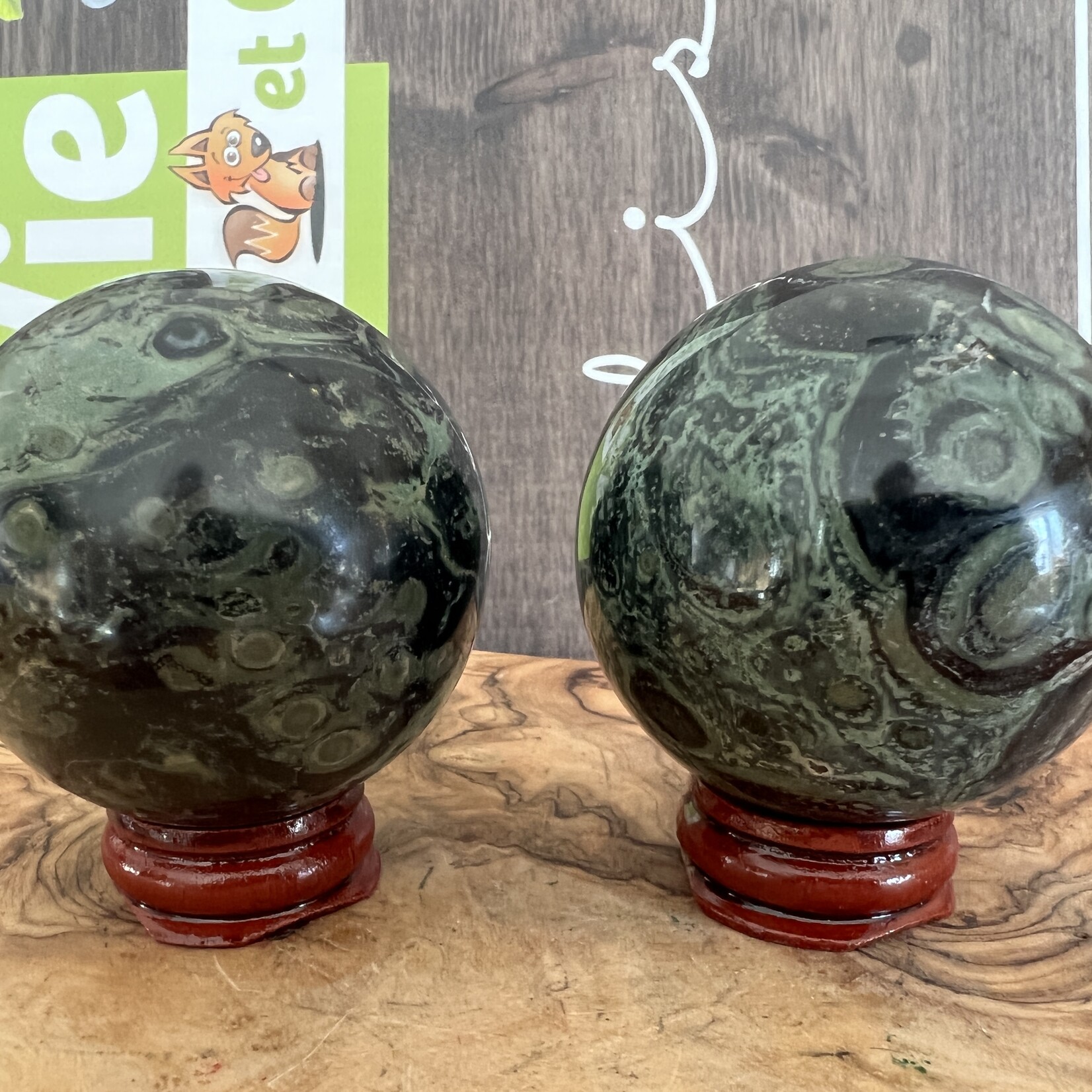 Graceful Kambaba Jasper Sphere- Cultivate Mindfulness, Release Stress, and Live in the Now