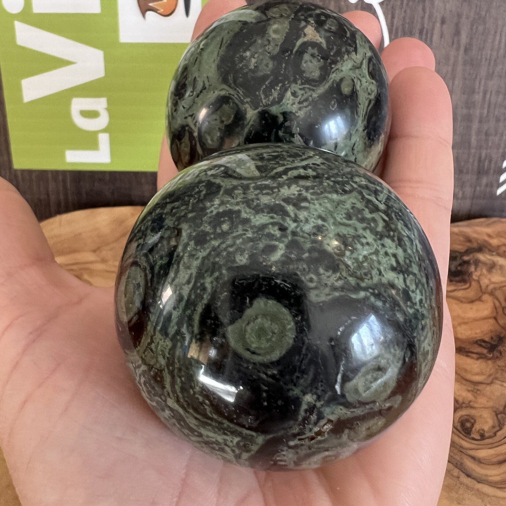 Graceful Kambaba Jasper Sphere- Cultivate Mindfulness, Release Stress, and Live in the Now