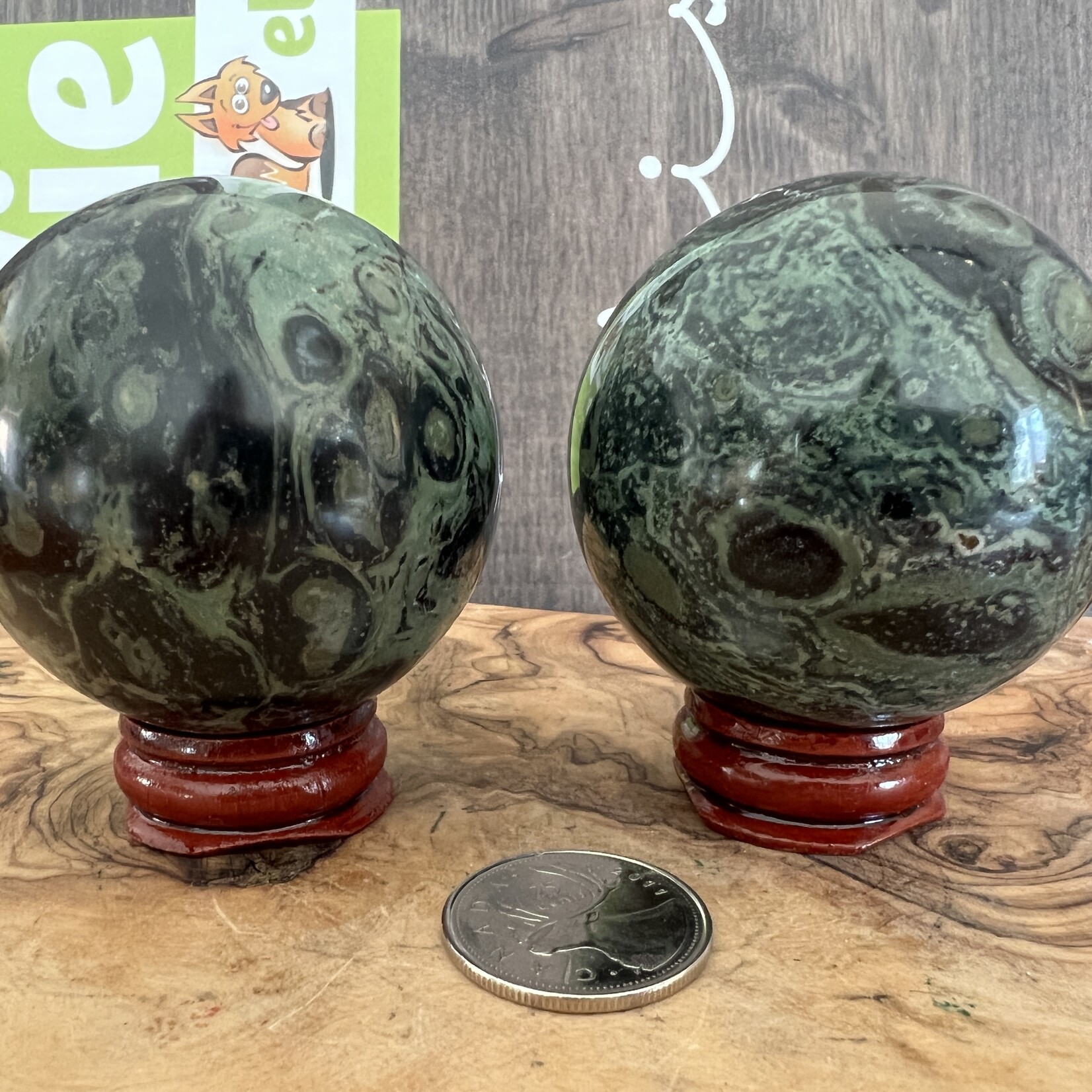 Graceful Kambaba Jasper Sphere- Cultivate Mindfulness, Release Stress, and Live in the Now