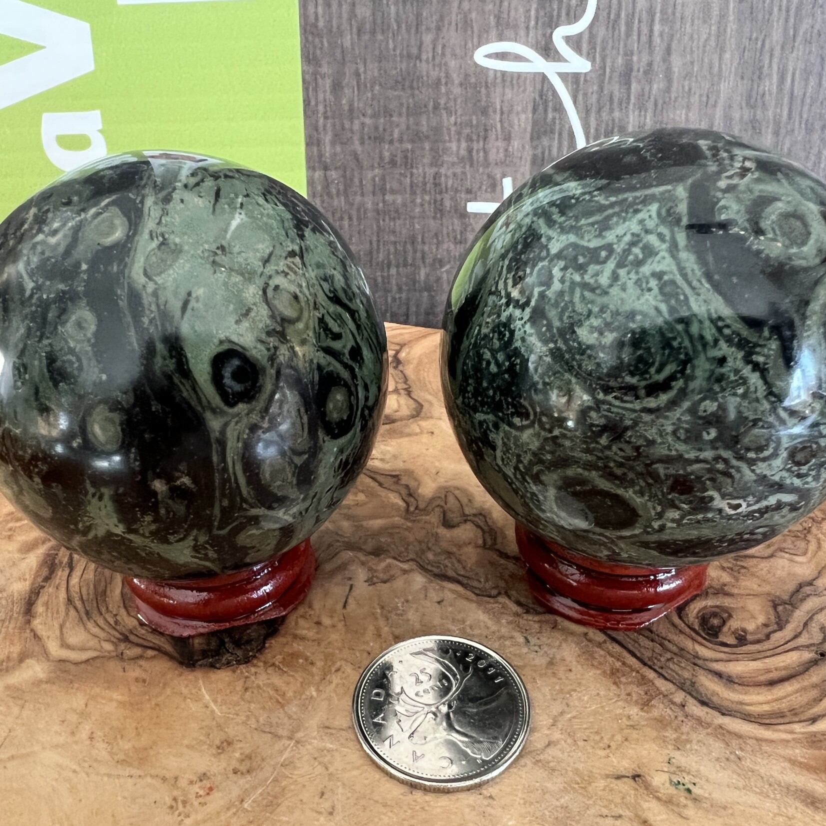 Graceful Kambaba Jasper Sphere- Cultivate Mindfulness, Release Stress, and Live in the Now