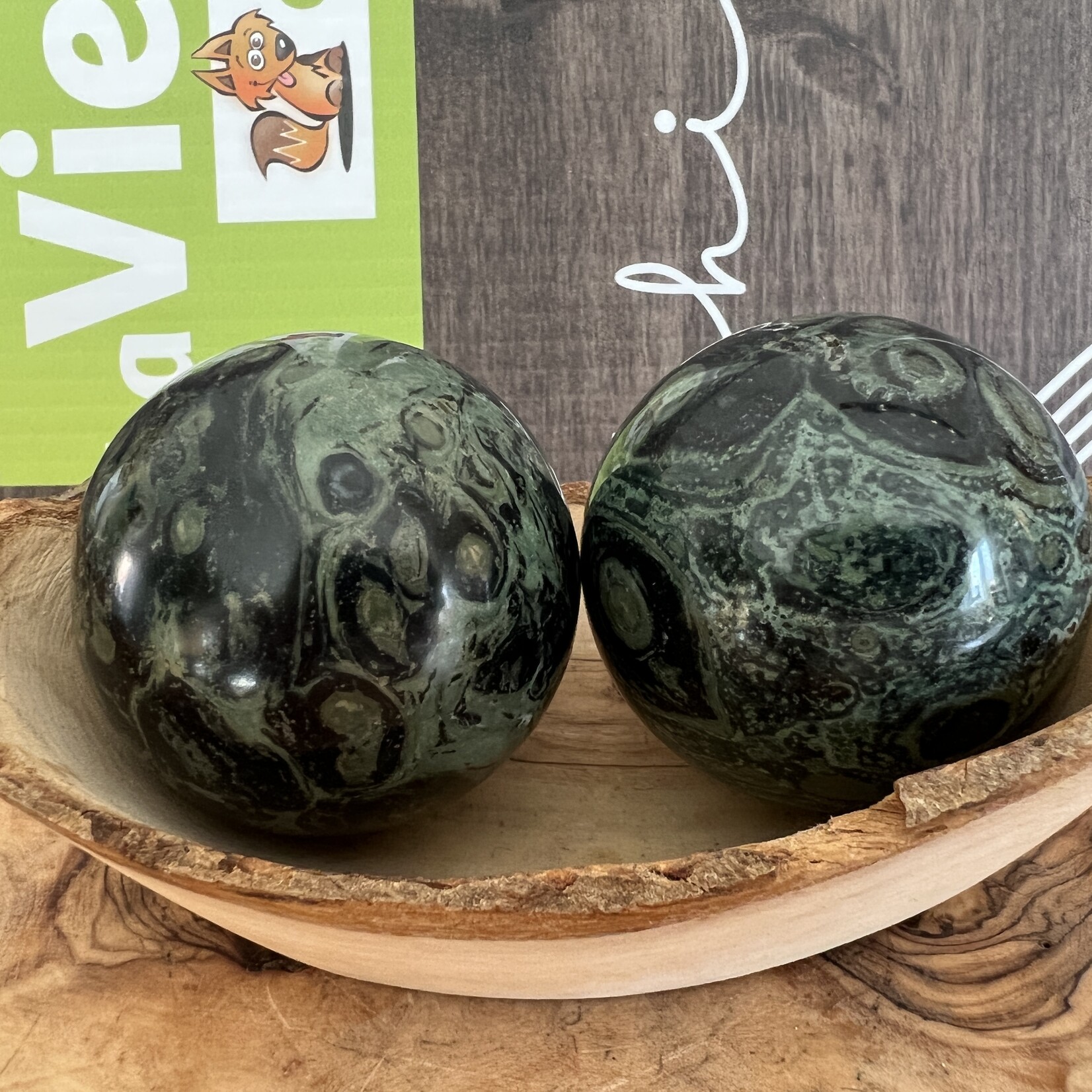 Graceful Kambaba Jasper Sphere- Cultivate Mindfulness, Release Stress, and Live in the Now