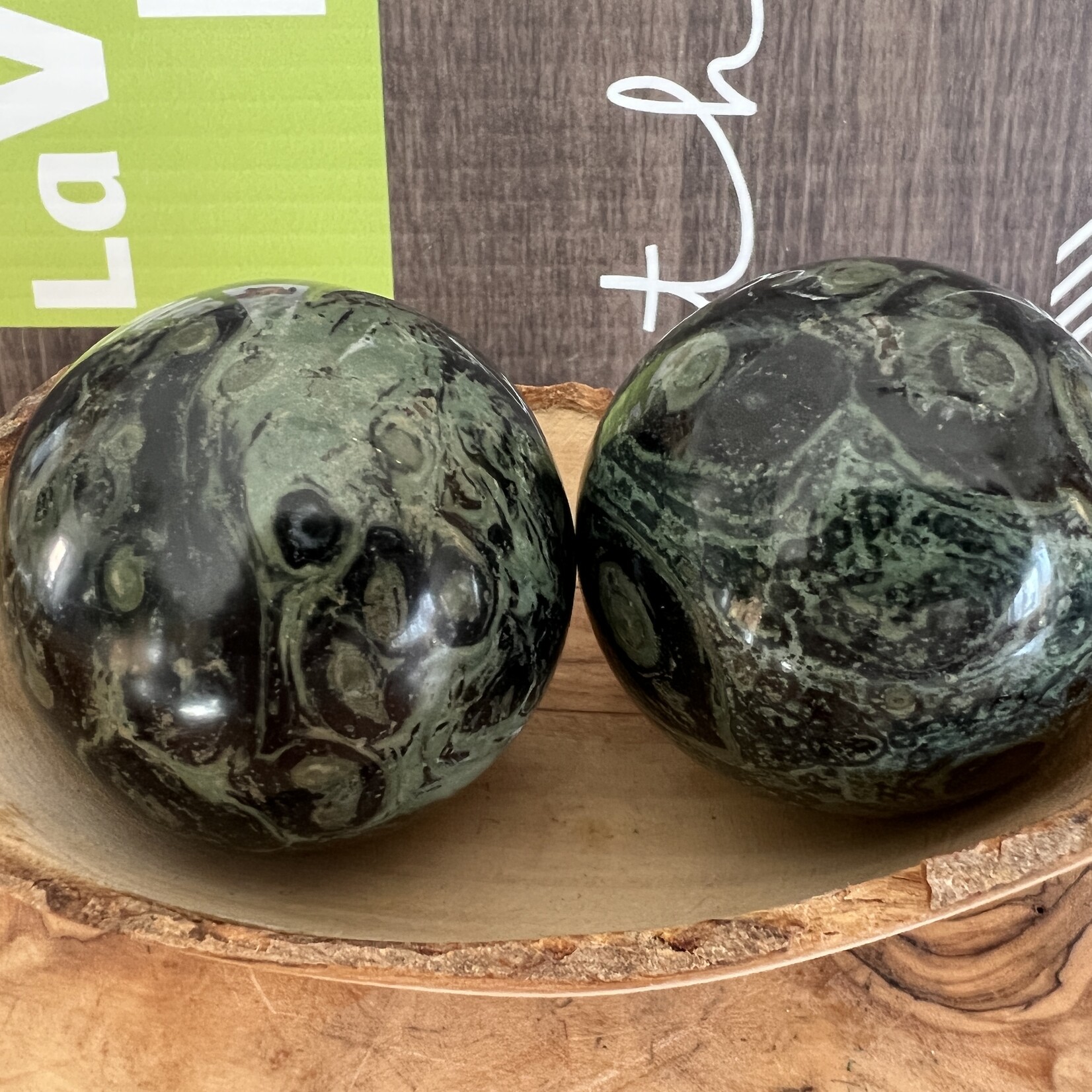 Graceful Kambaba Jasper Sphere- Cultivate Mindfulness, Release Stress, and Live in the Now