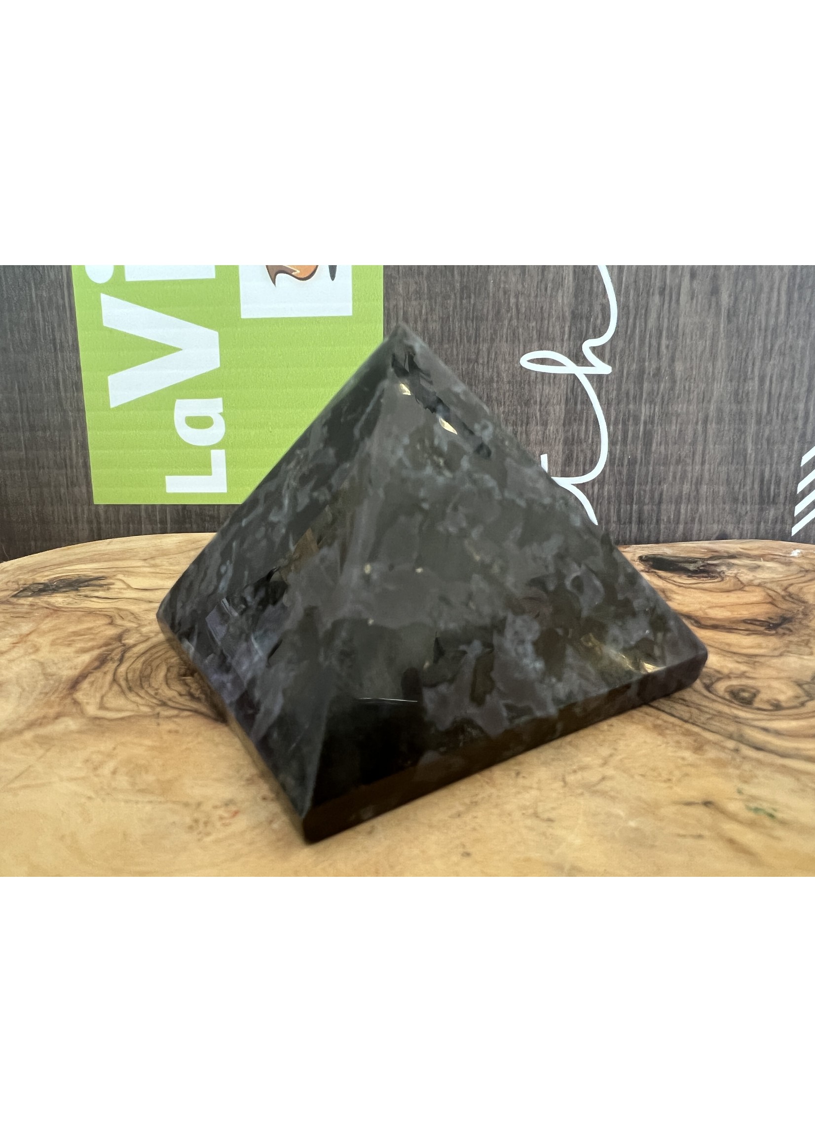 beautiful pyramid merlinite gabbro , also called mystical merlinite, stone in homage to the magician Merlin, it would be a magic stone