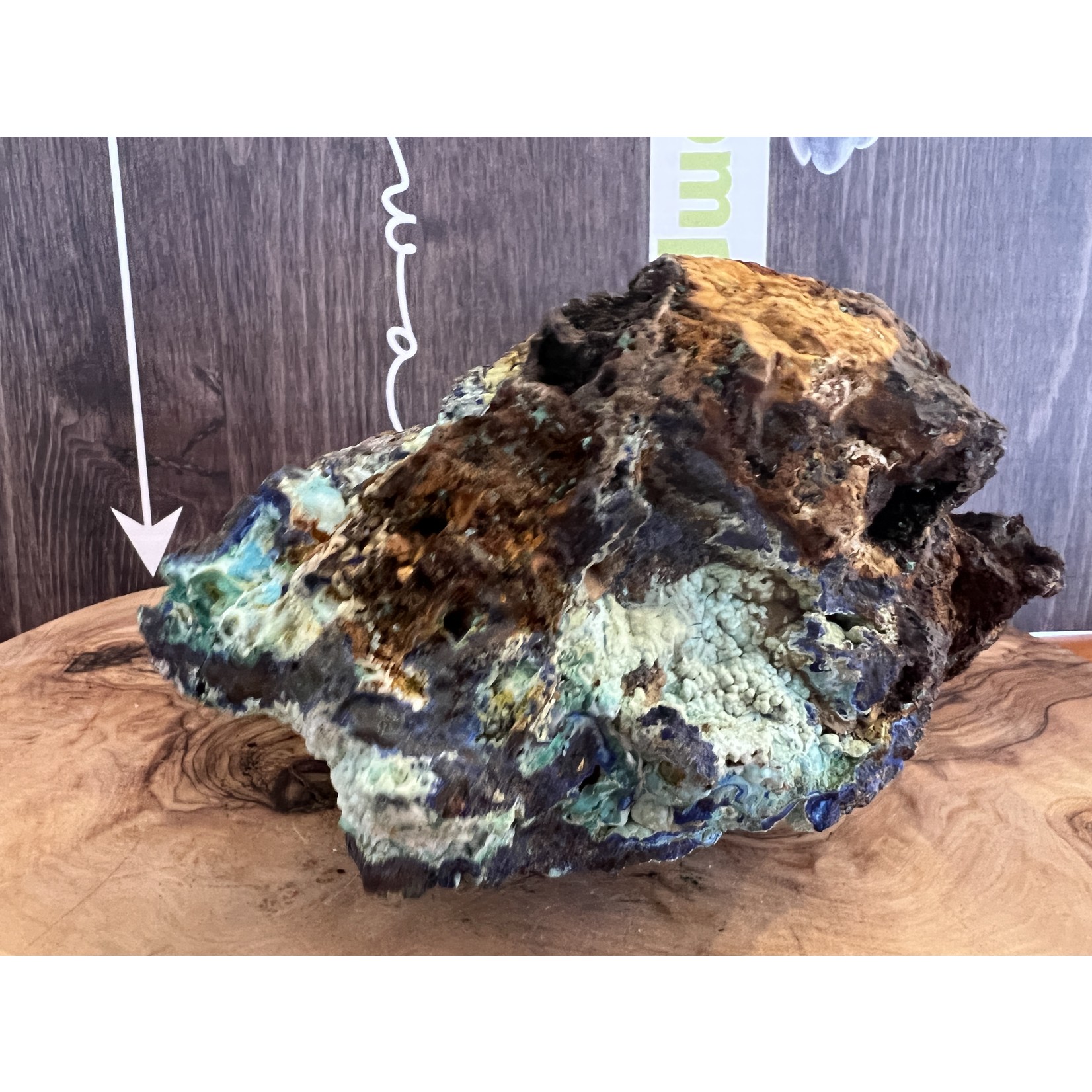 extra large azurite malachite special specimen, helps all of our body systems work together