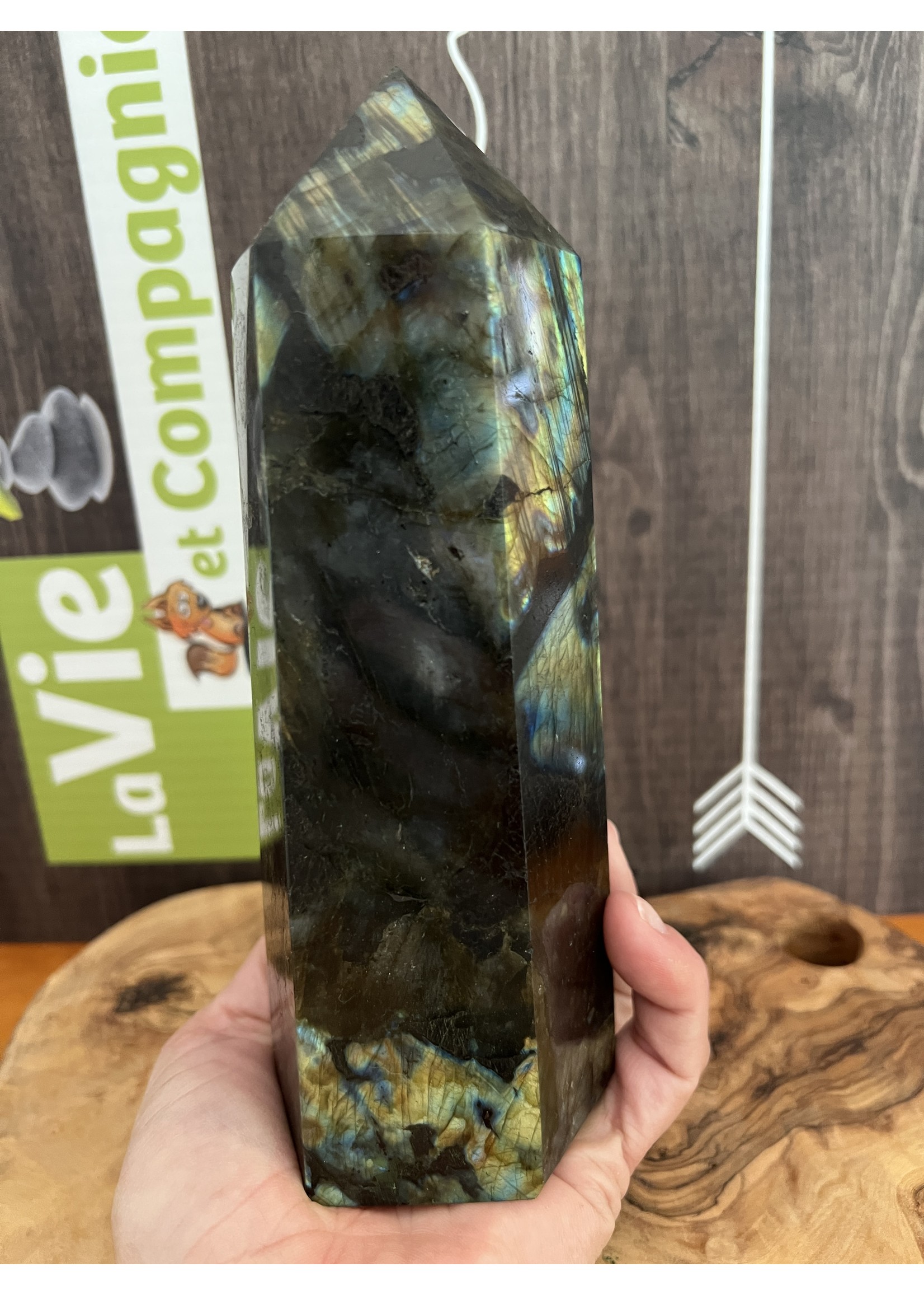 huge stunning labradorite tower, stone of transformation, labradorite is a useful companion through change, giving strength and perseverance