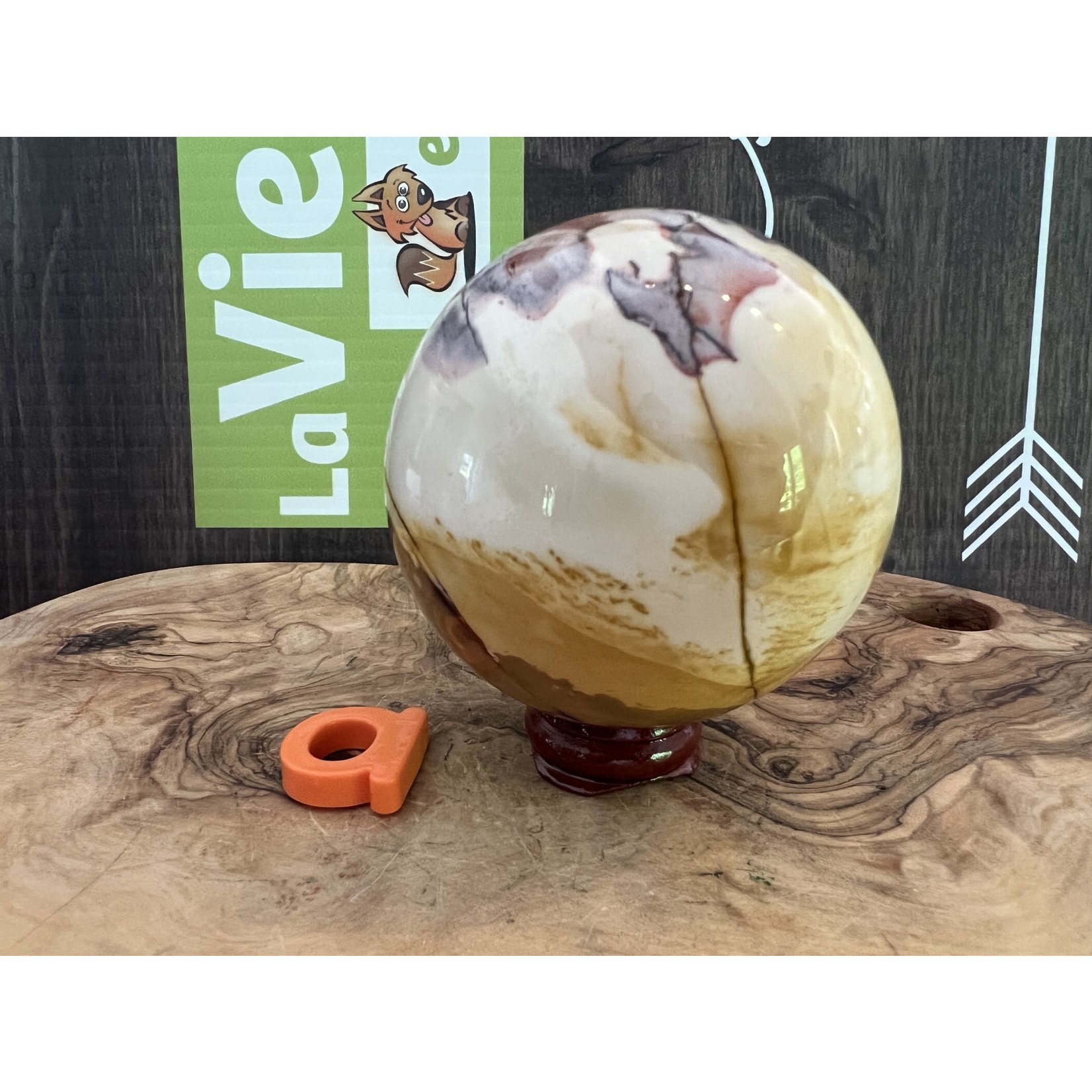 large mookaite jasper sphere, crystal ball mookaite jasper, purifies and protects against negative influences and brings calm and serenity