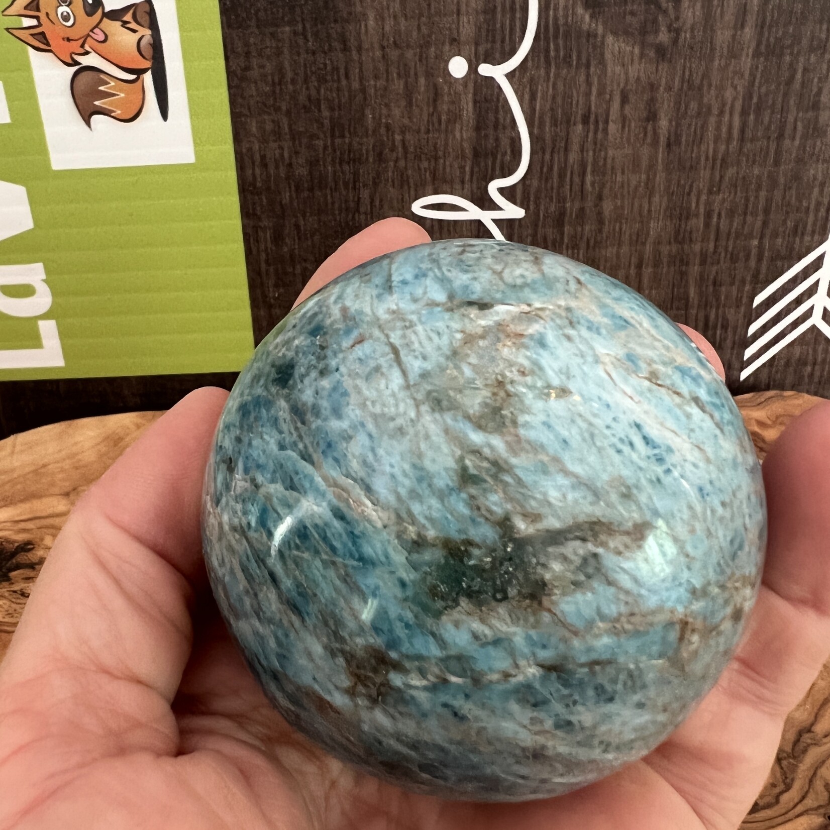 Grande et Magnifique Sphère d'Apatite – Clarté Profonde & Énergie de Manifestation