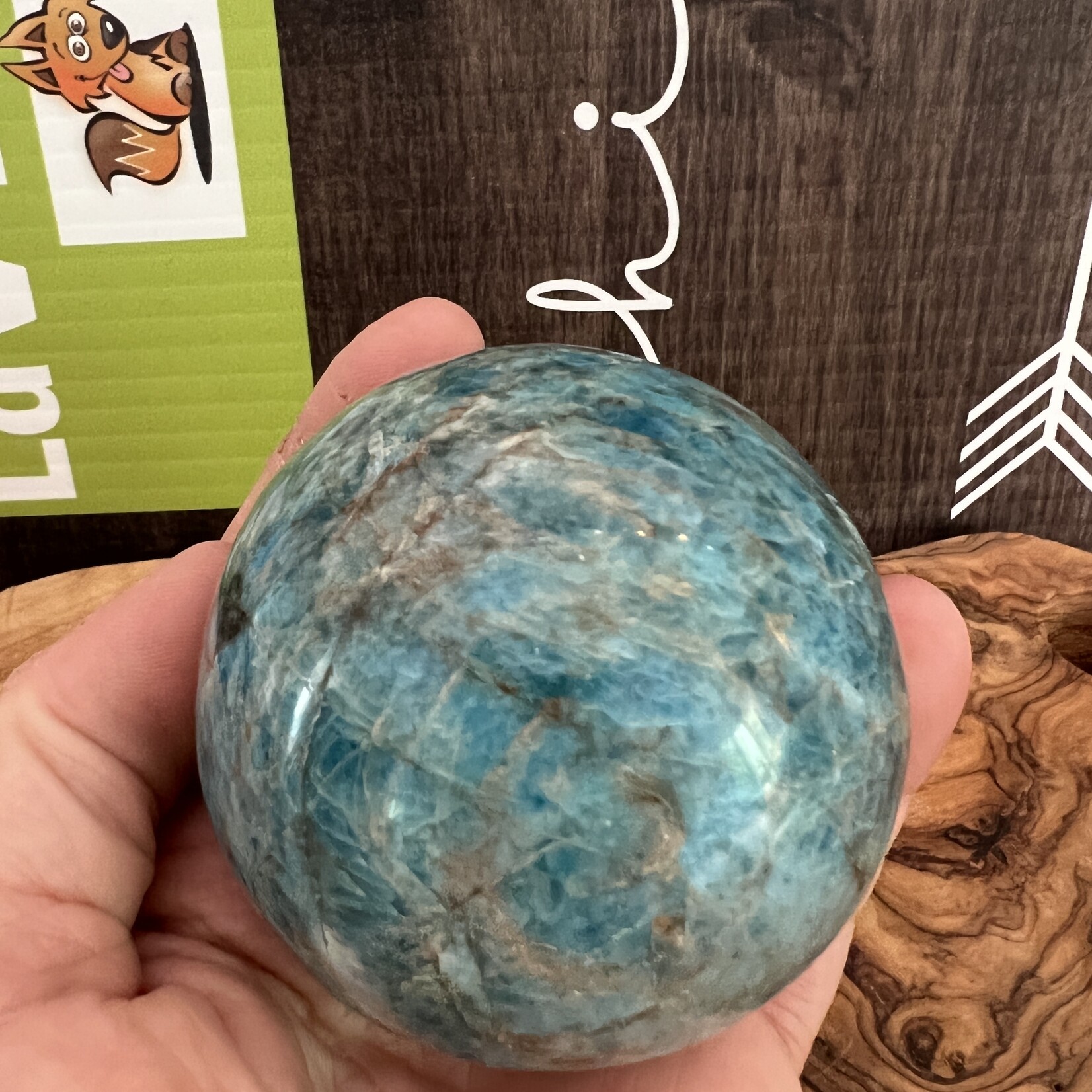 Grande et Magnifique Sphère d'Apatite – Clarté Profonde & Énergie de Manifestation