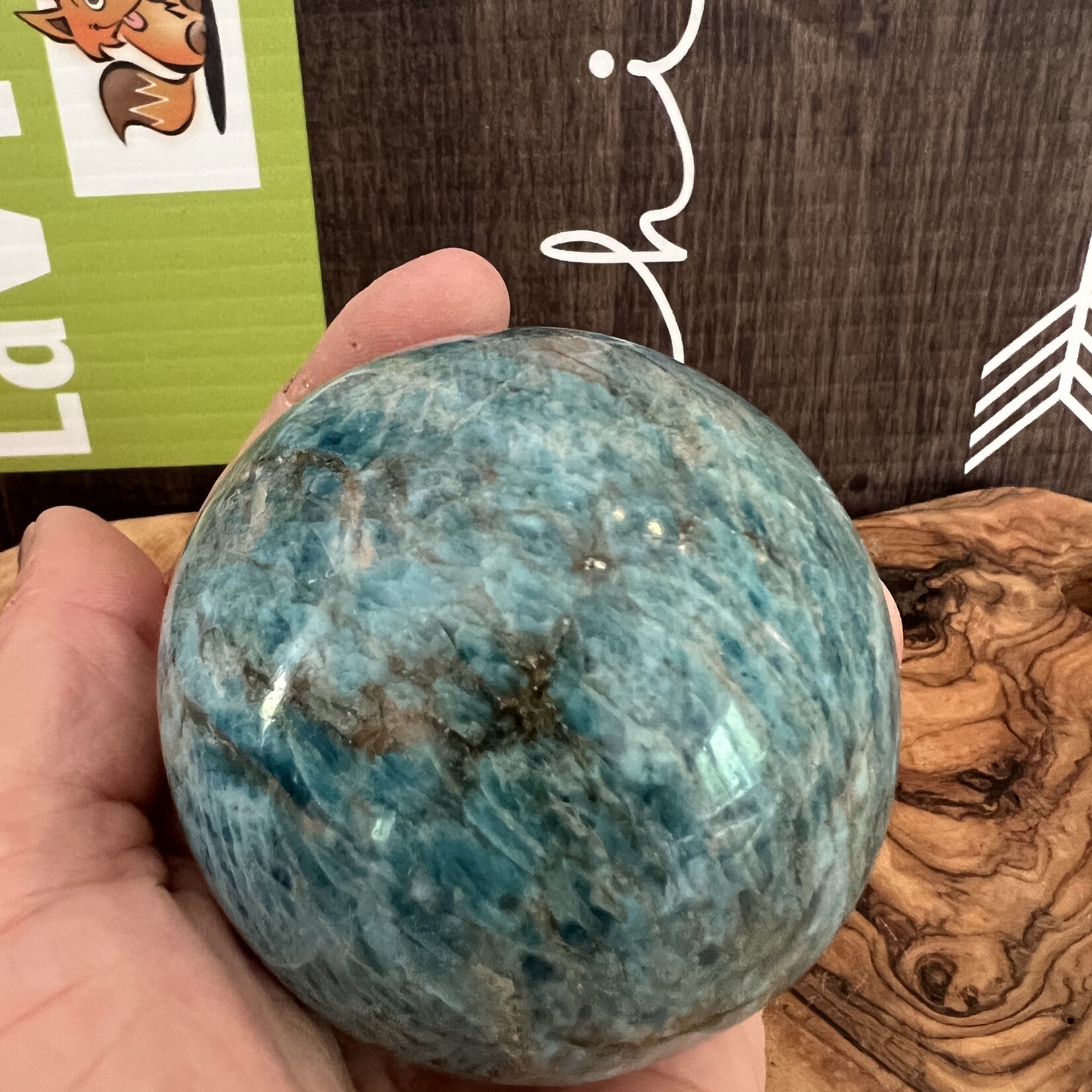 Grande et Magnifique Sphère d'Apatite – Clarté Profonde & Énergie de Manifestation