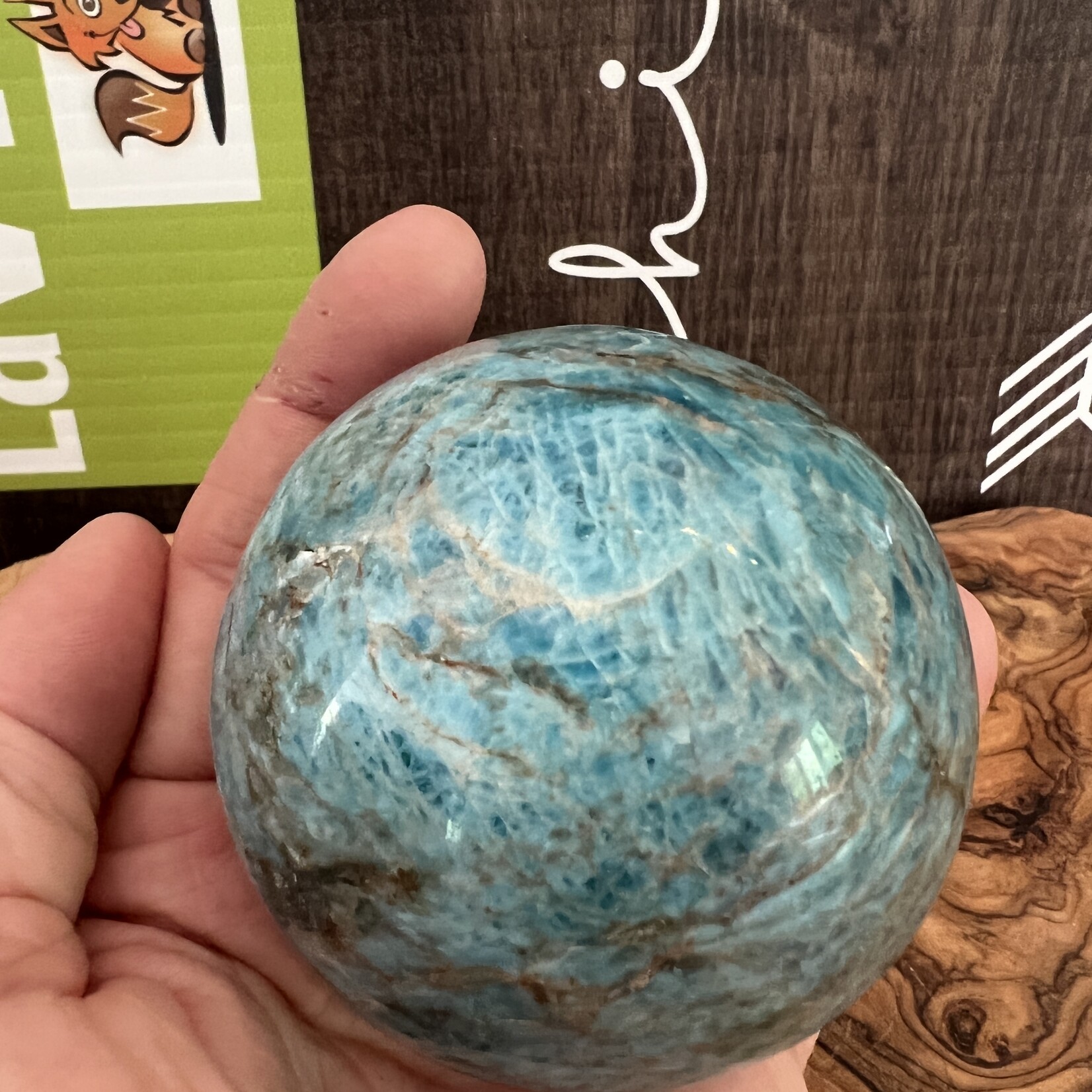 Grande et Magnifique Sphère d'Apatite – Clarté Profonde & Énergie de Manifestation