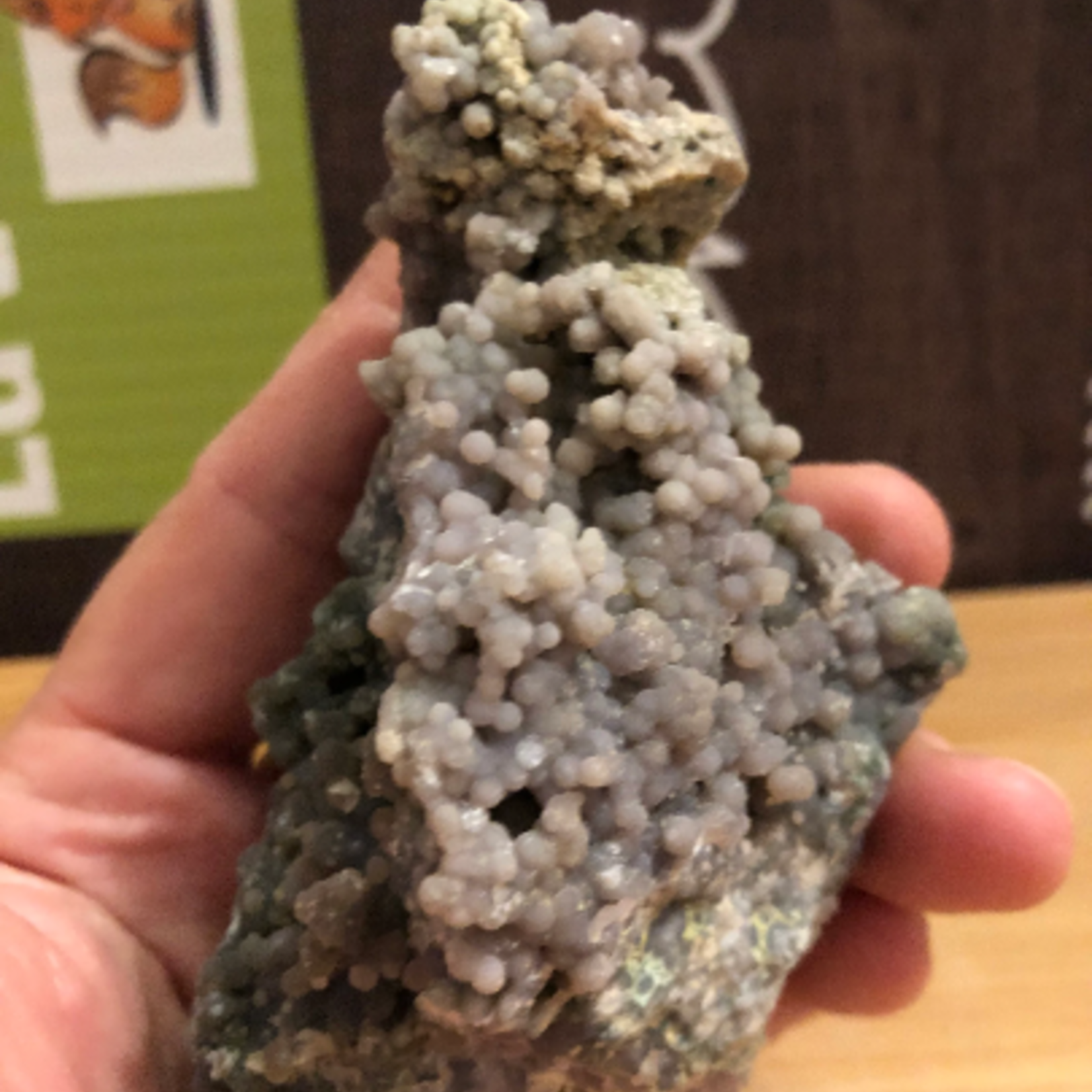 large grape agate cluster, also known as purple botryoid chalcedony, purple Manakarra chalcedony, leads us towards serenity