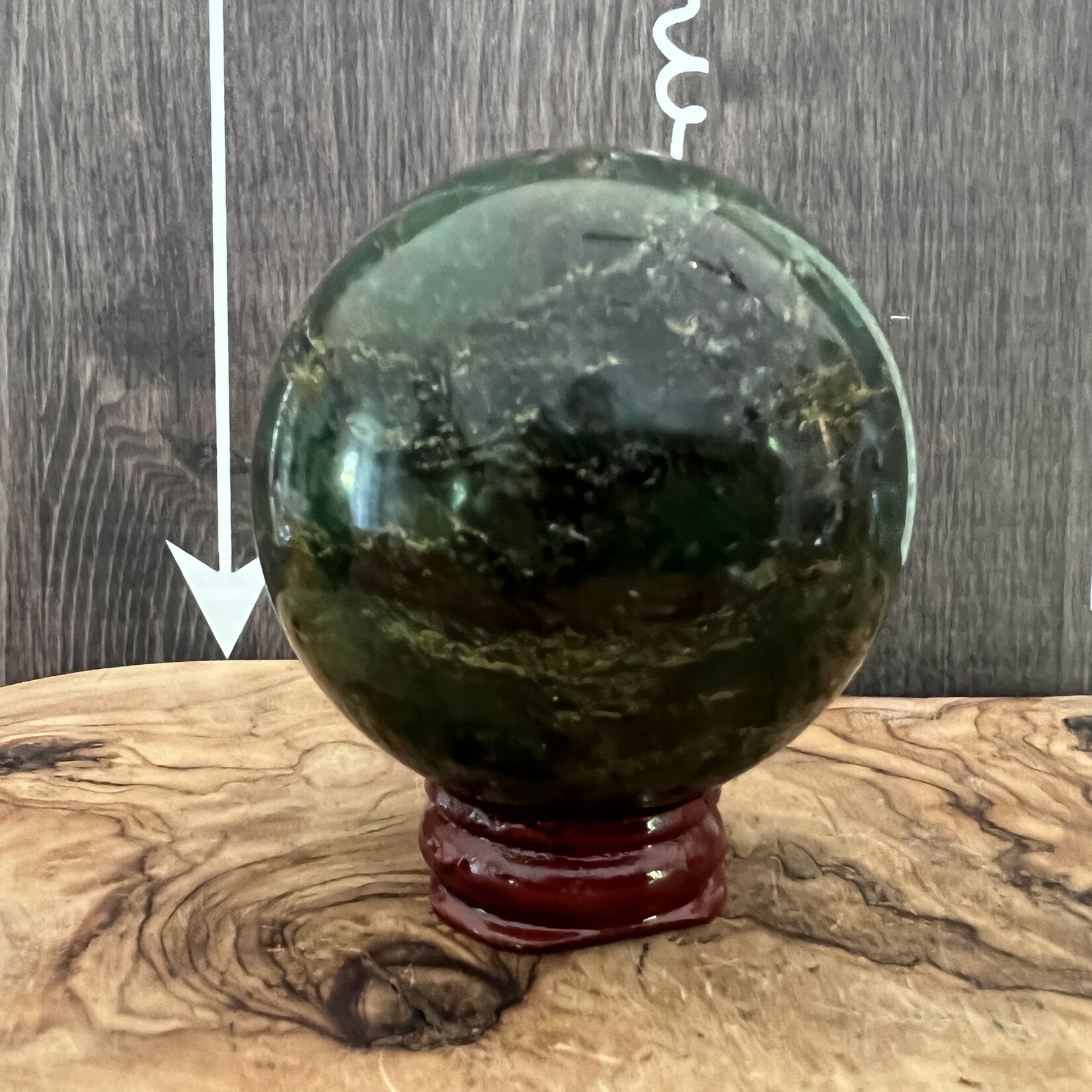 Large Emerald Sphere – Heart Chakra Healing & Abundance Energy