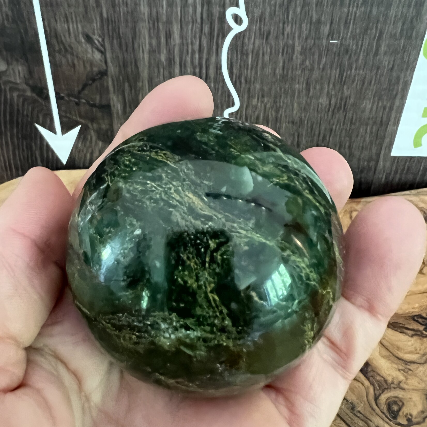 Large Emerald Sphere – Heart Chakra Healing & Abundance Energy