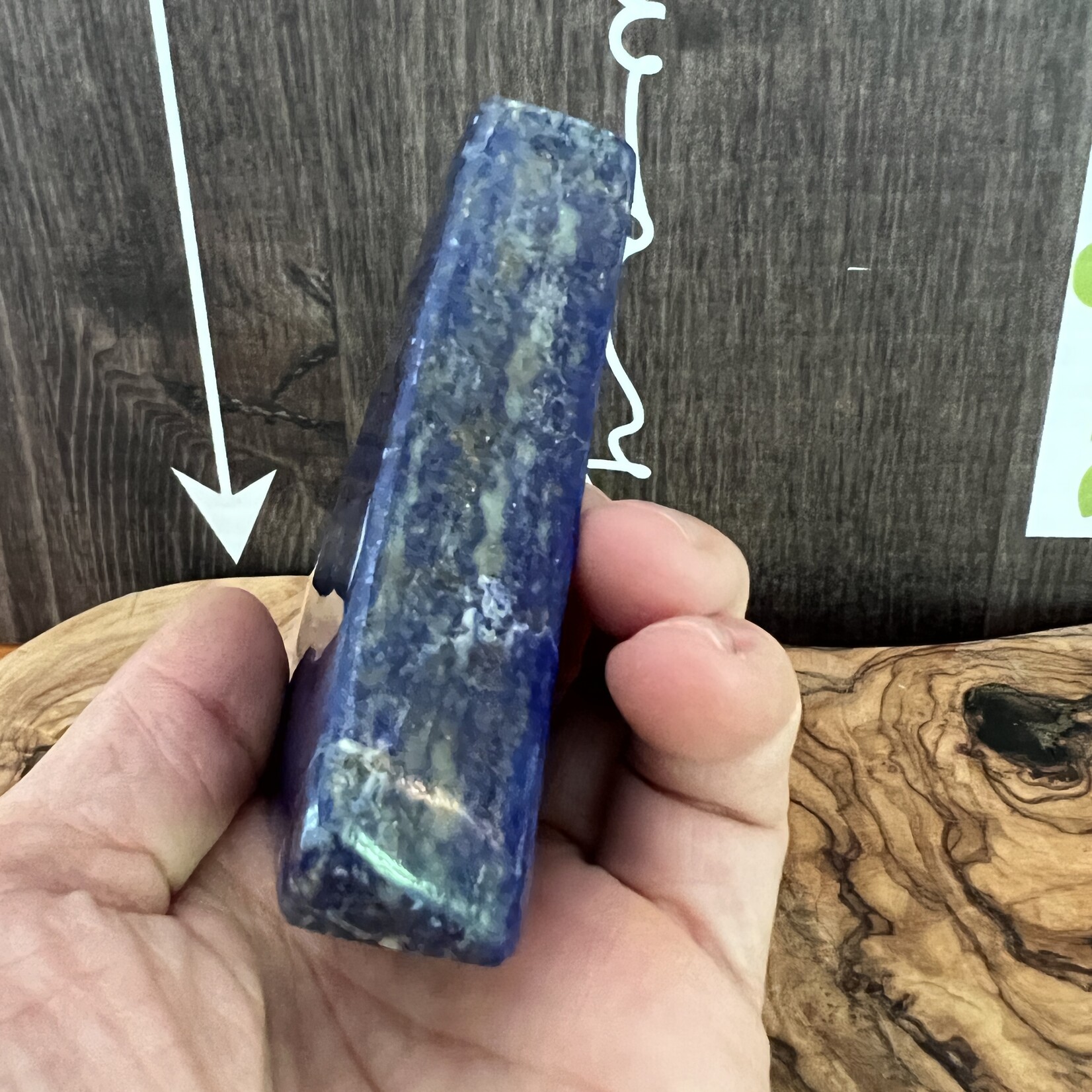 attractive piece of lapis lazuli freeform, beneficial for the respiratory system, cleansing organs and the nervous system