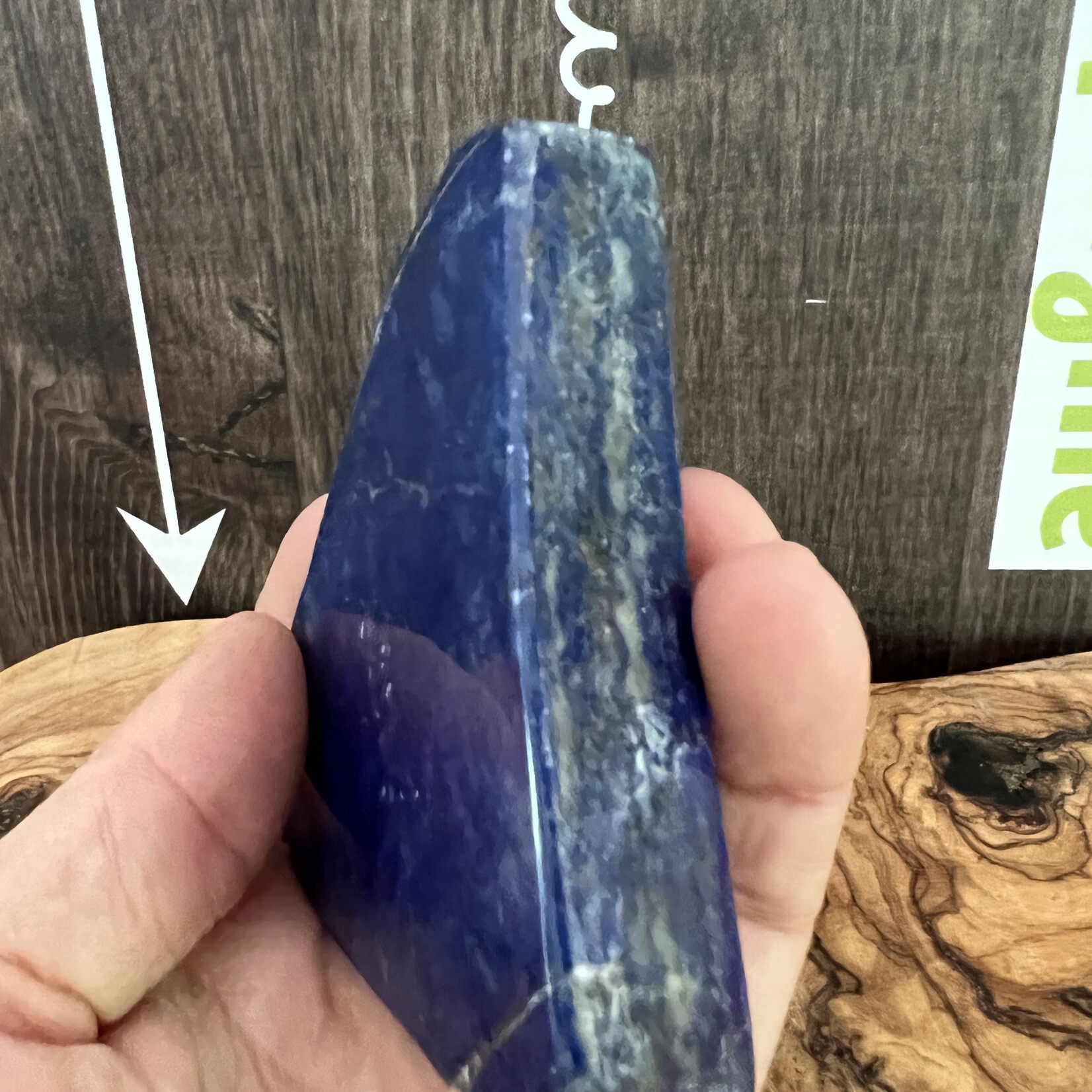 attractive piece of lapis lazuli freeform, beneficial for the respiratory system, cleansing organs and the nervous system