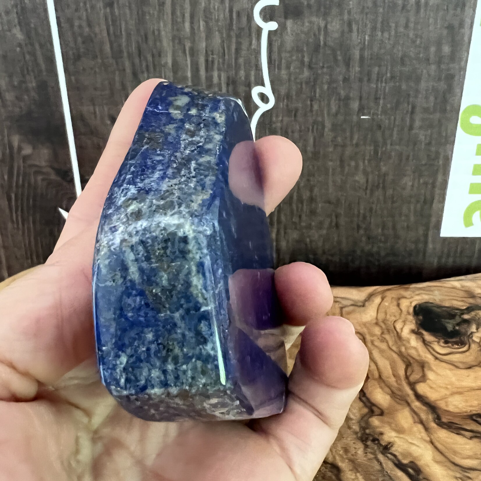 attractive piece of lapis lazuli freeform, beneficial for the respiratory system, cleansing organs and the nervous system