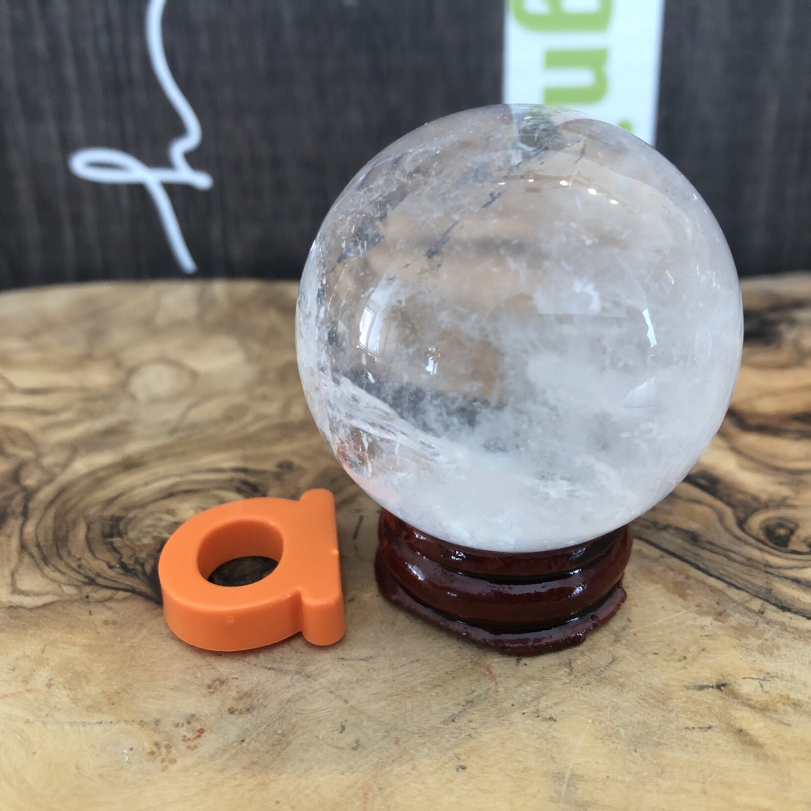 clear quartz transparent sphere, quartz is the stone that conveys the energy of Light, amplifies everything that dwells in you