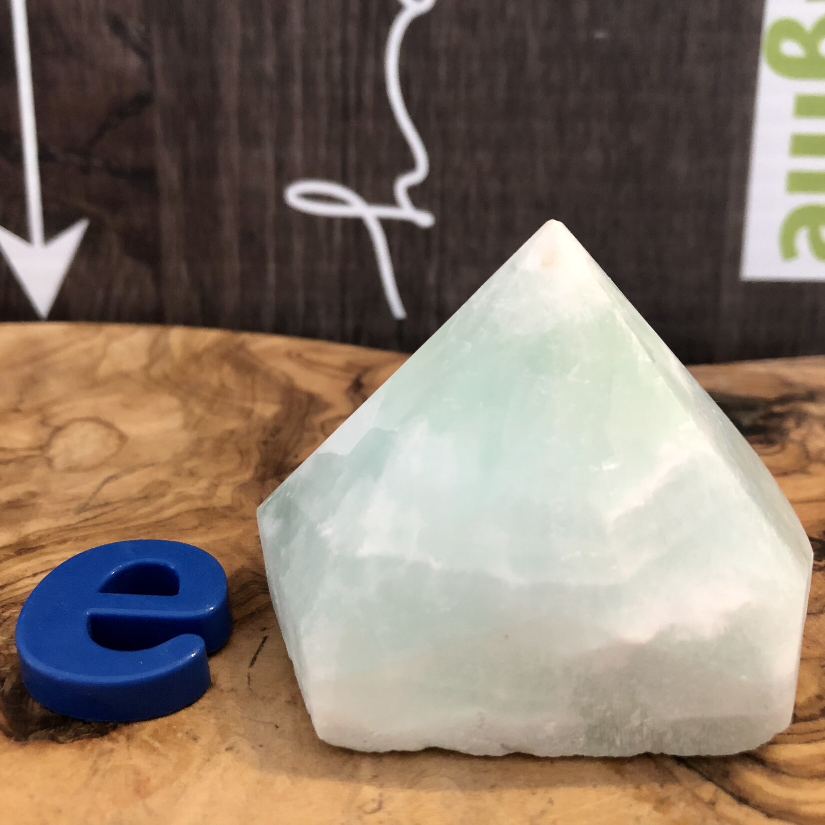 Caribbean Calcite Pyramid - Polished Top, Healing Wounds and Emotions