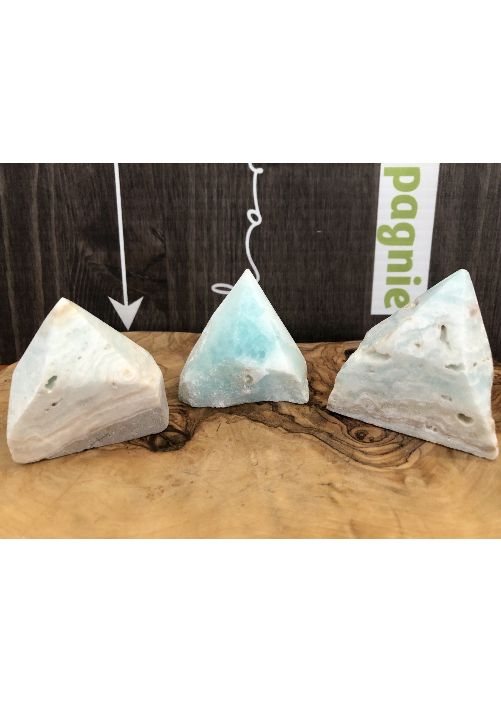 Caribbean Calcite Pyramid - Polished Top, Healing Wounds and Emotions