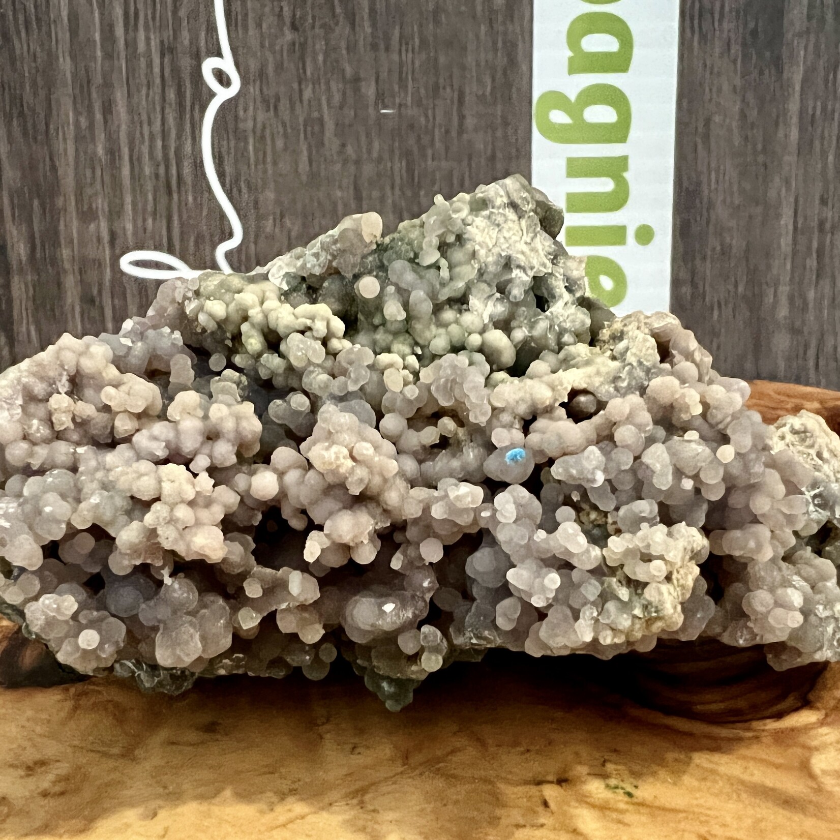 large grape agate cluster, also known as purple botryoid chalcedony, purple Manakarra chalcedony, leads us towards serenity
