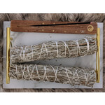 mugwort smudge stick- large 8″-9"- black sage, beneficial for cleansing, purifying, protecting, helps reconnect with our Mother Earth