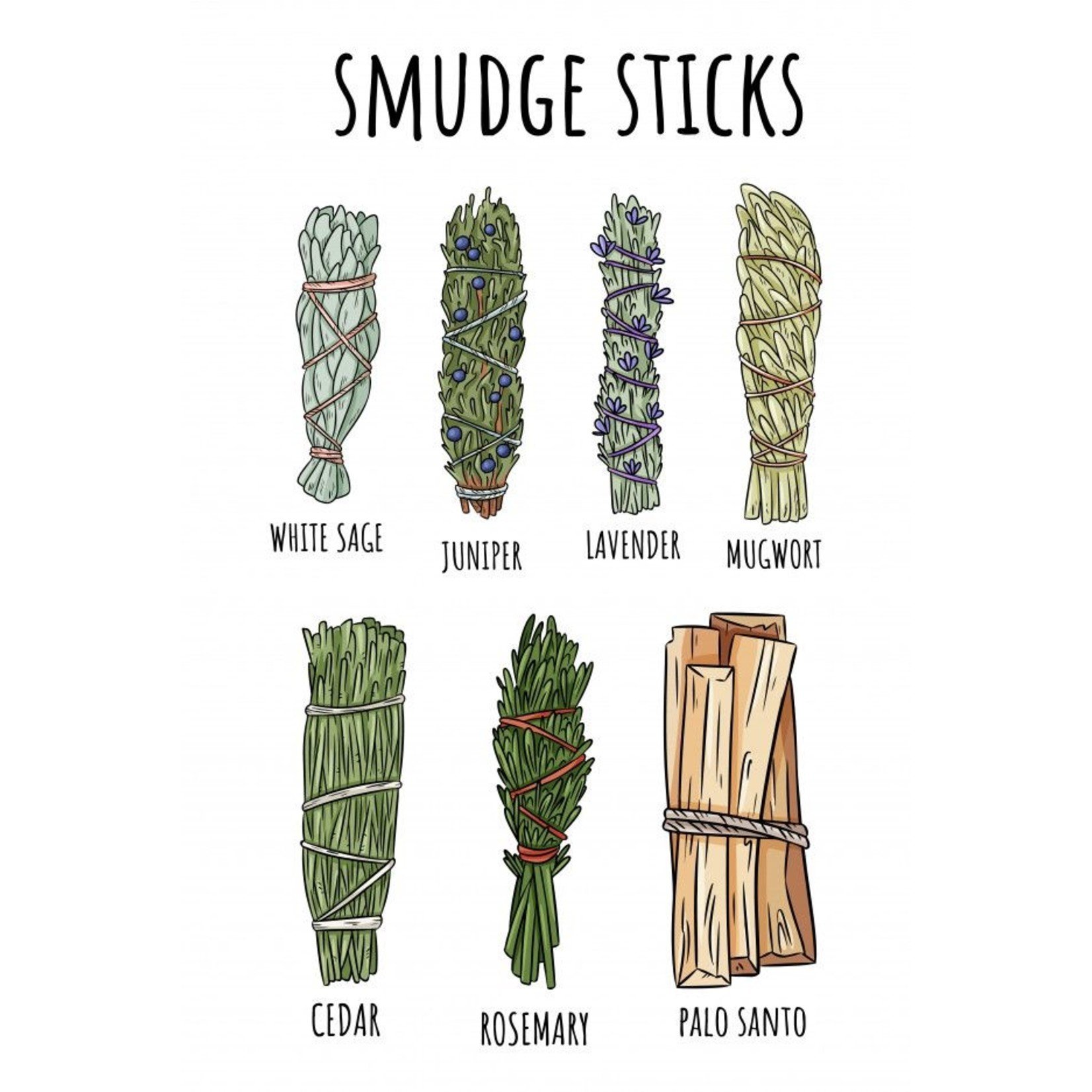 mugwort smudge stick- large 8″-9"- black sage, beneficial for cleansing, purifying, protecting, helps reconnect with our Mother Earth