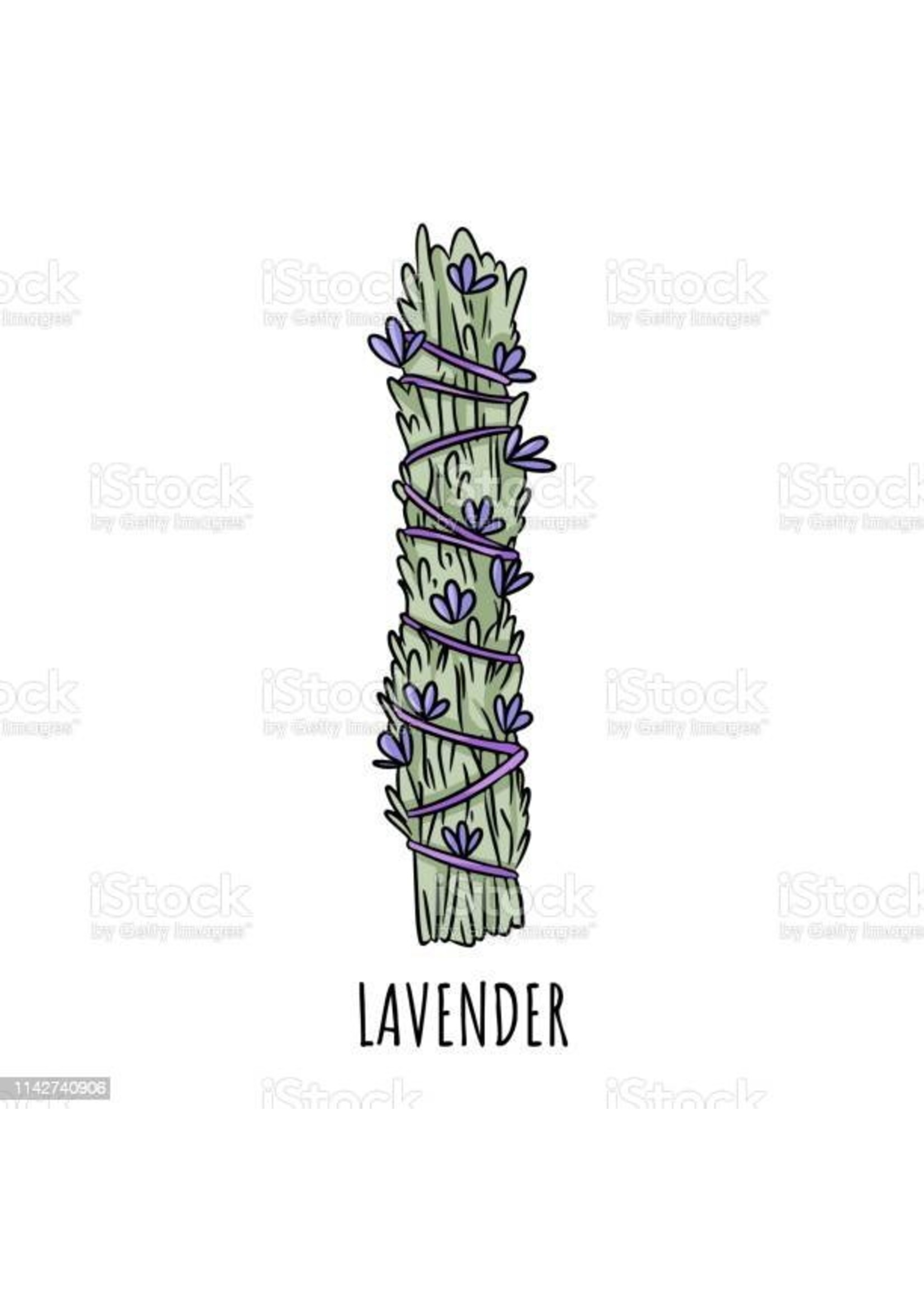 sage and lavender smudge
