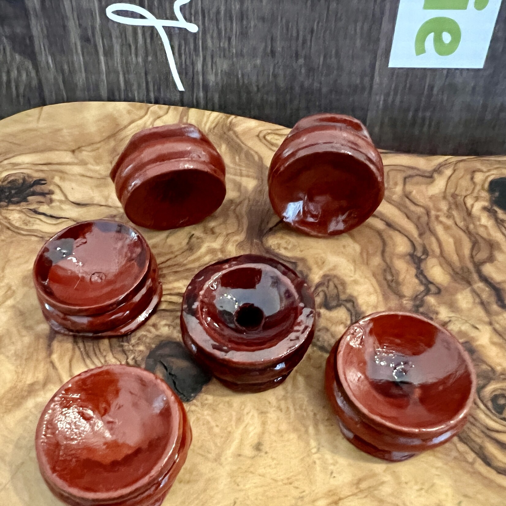 perfect wooden support for sphere, wooden base for crystal ball, handcrafted base in varnished red wood