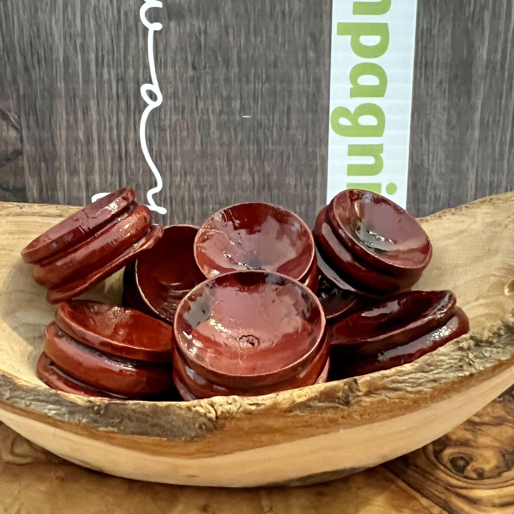 perfect wooden support for sphere, wooden base for crystal ball, handcrafted base in varnished red wood
