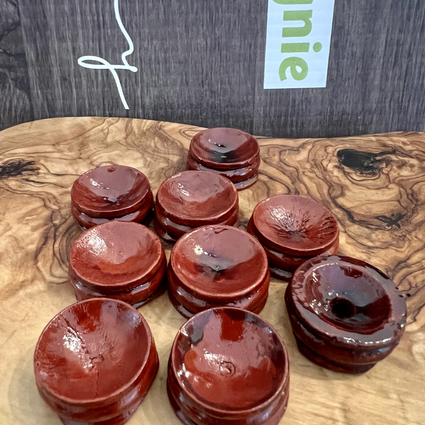 perfect wooden support for sphere, wooden base for crystal ball, handcrafted base in varnished red wood