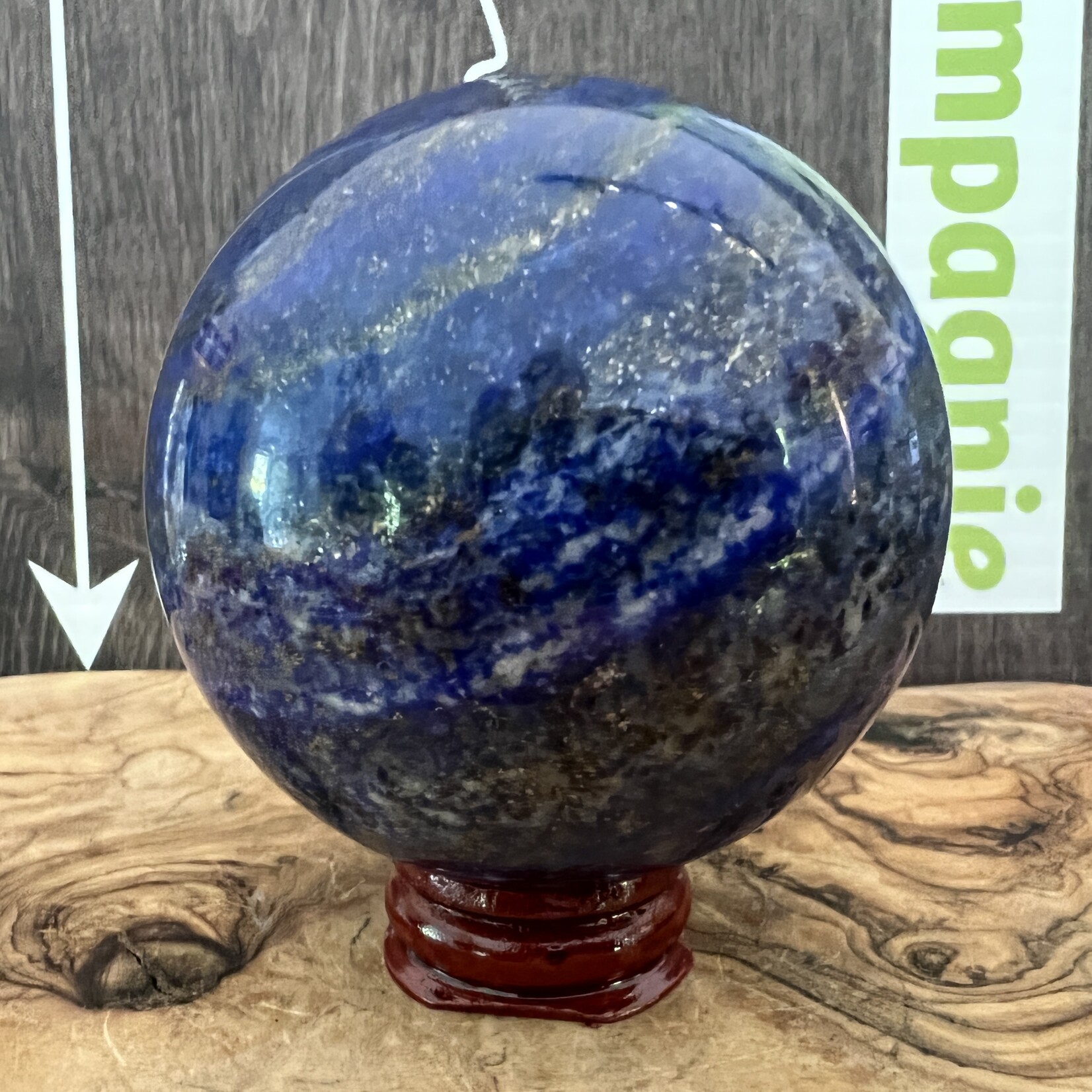perfect wooden support for sphere, wooden base for crystal ball, handcrafted base in varnished red wood