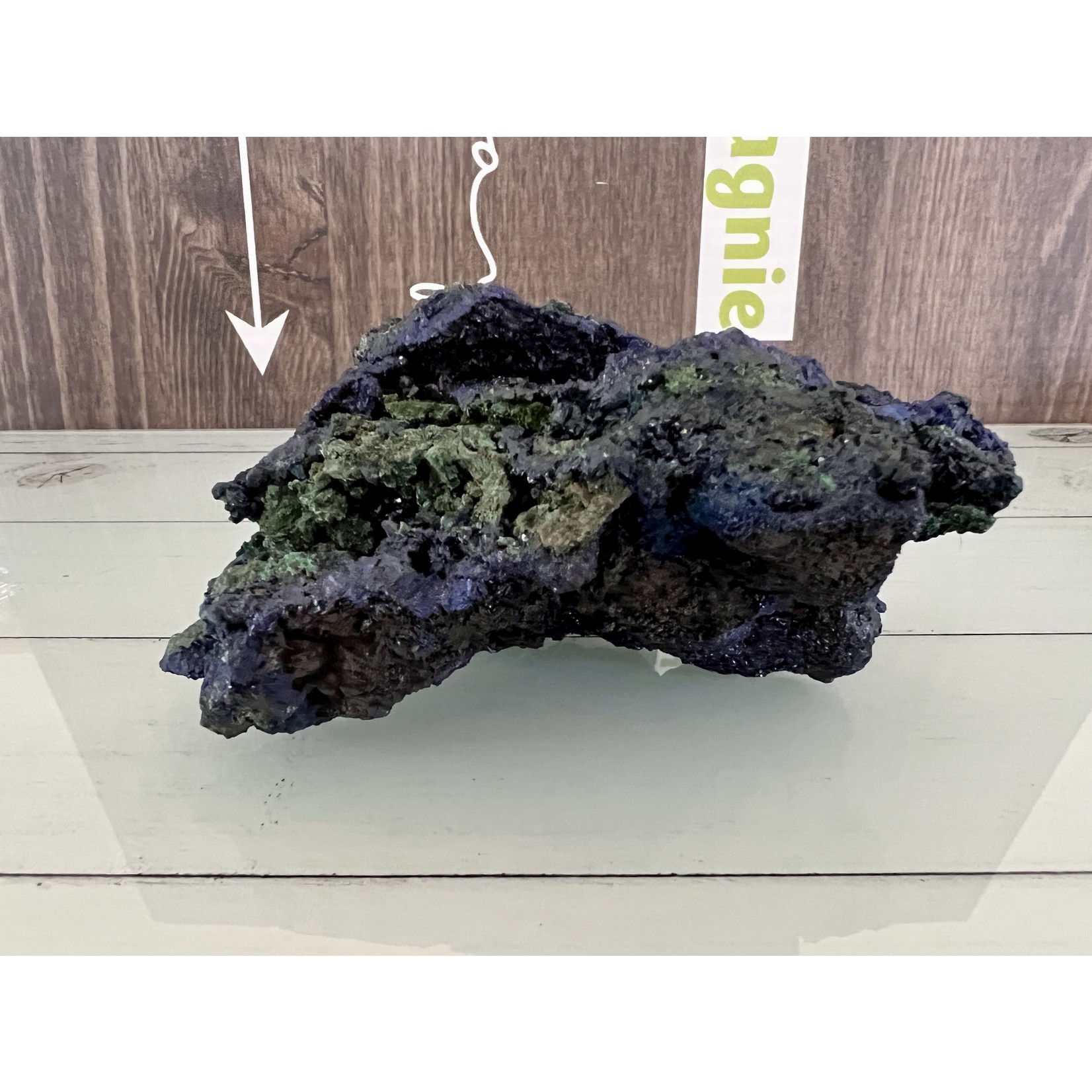 fantastique azurite malachite brute, aide à libérer la colère, l'agressivité ou les émotions ingérables