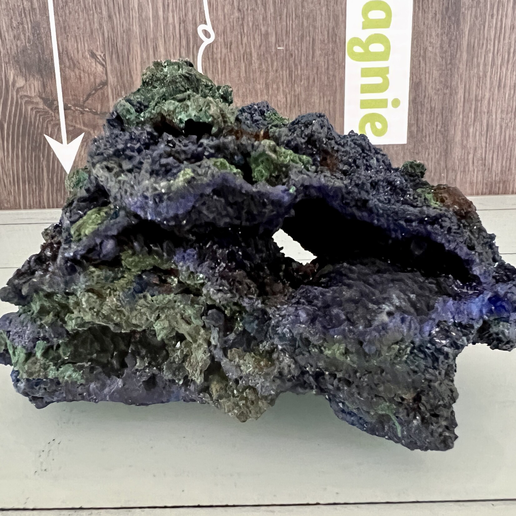 fantastique azurite malachite brute, aide à libérer la colère, l'agressivité ou les émotions ingérables