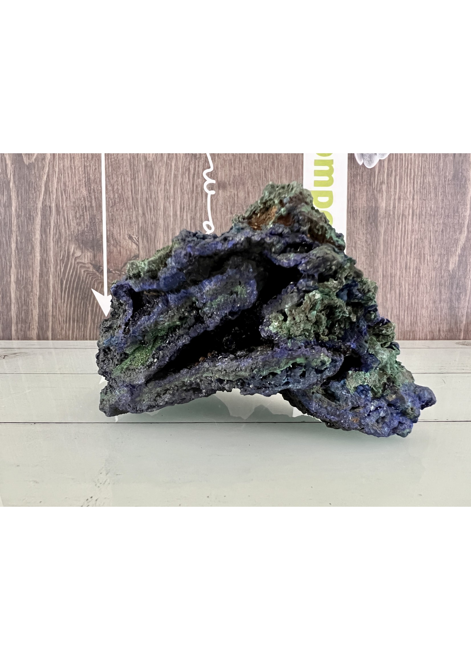 fantastic raw malachite azurite, helps release anger, aggression or unmanageable emotions