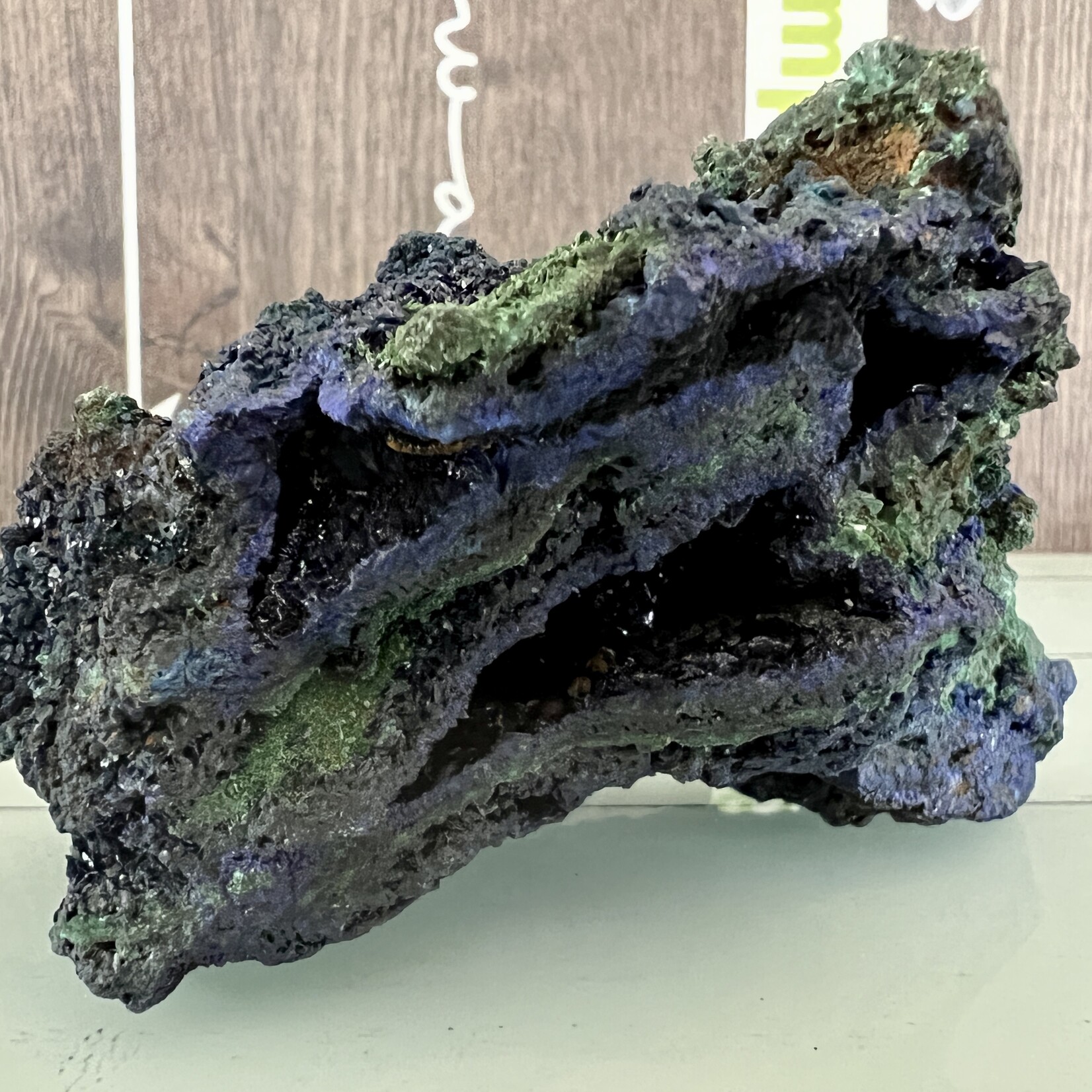 fantastic raw malachite azurite, helps release anger, aggression or unmanageable emotions