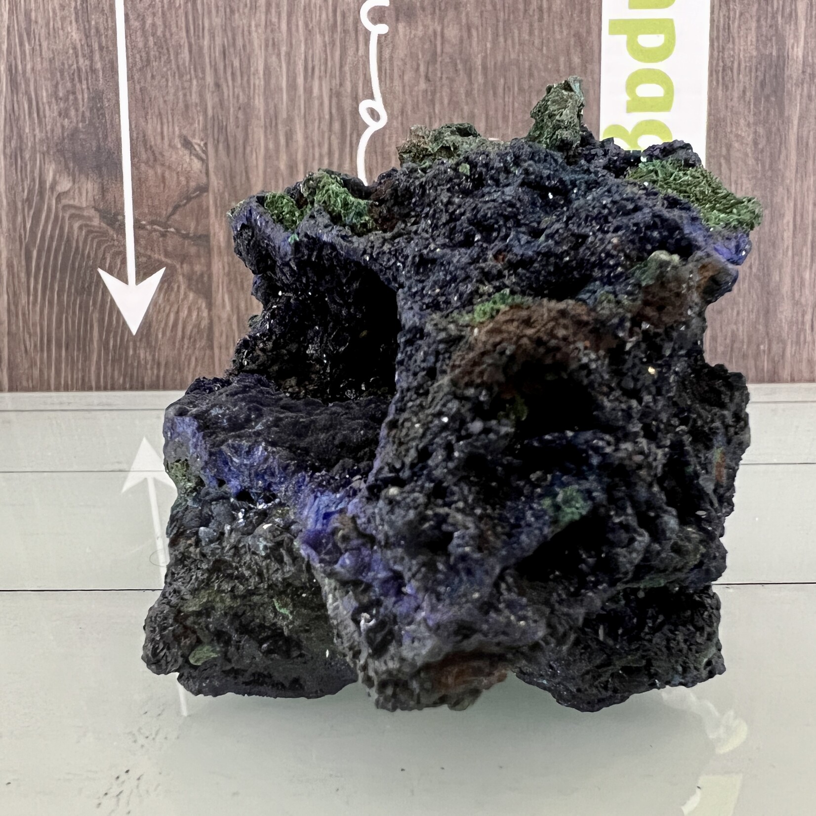 fantastique azurite malachite brute, aide à libérer la colère, l'agressivité ou les émotions ingérables