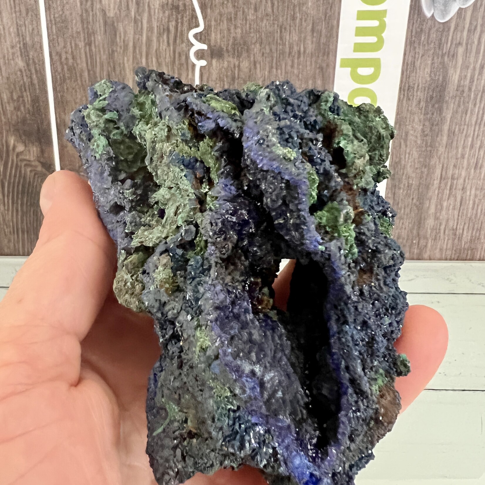fantastique azurite malachite brute, aide à libérer la colère, l'agressivité ou les émotions ingérables